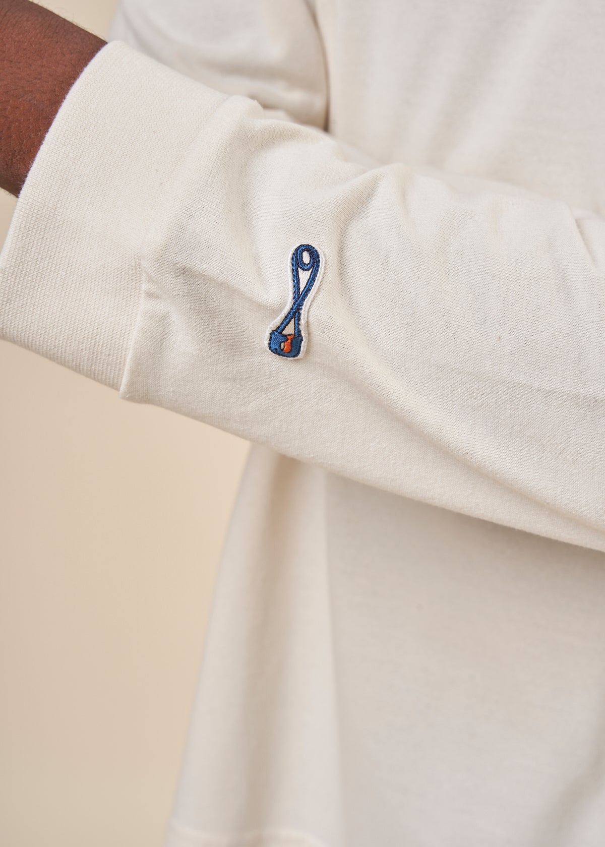 T-shirt manches longues en recyclé | blanc "long sleeve tee rebirth offwhite"