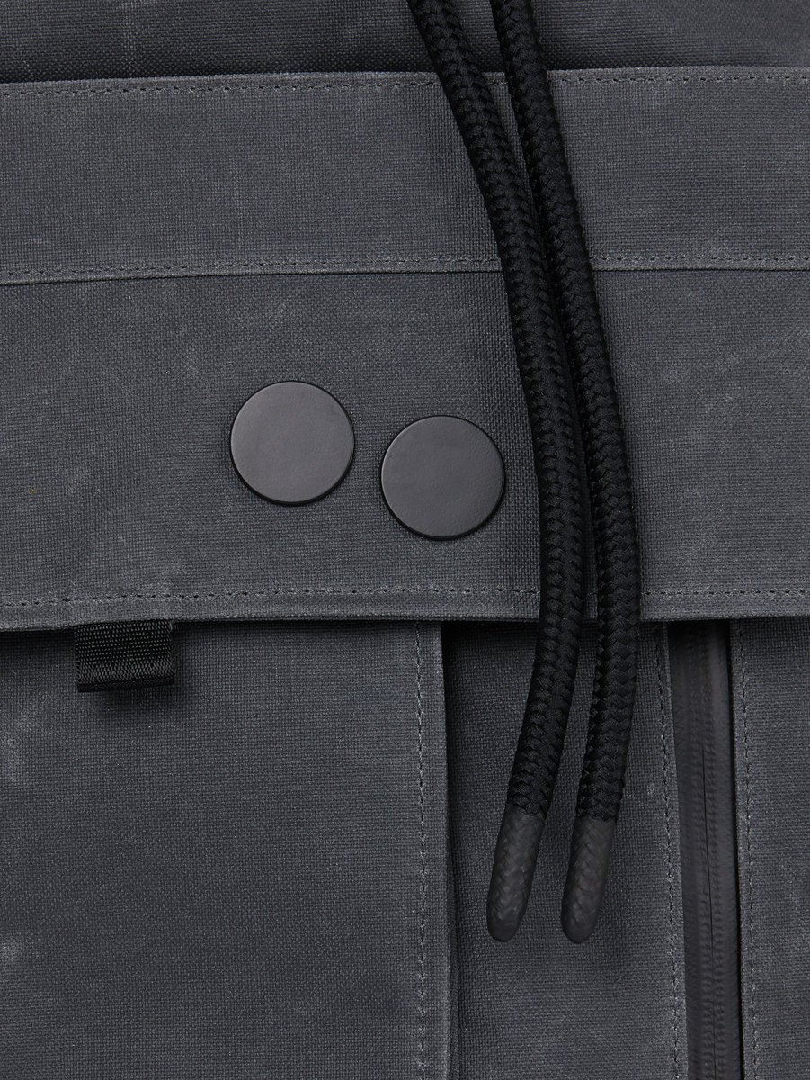 Sac à dos waxé gris recyclé - blok medium