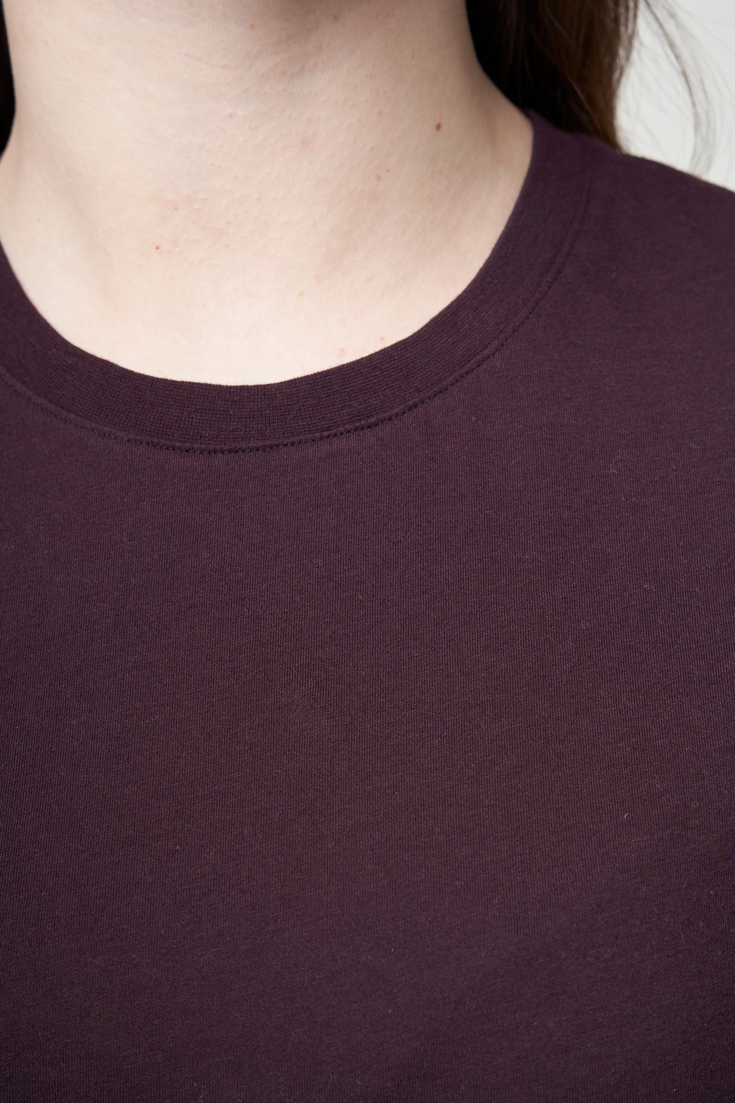 T-shirt manches courtes en coton bio | bordeaux "oxblood red"