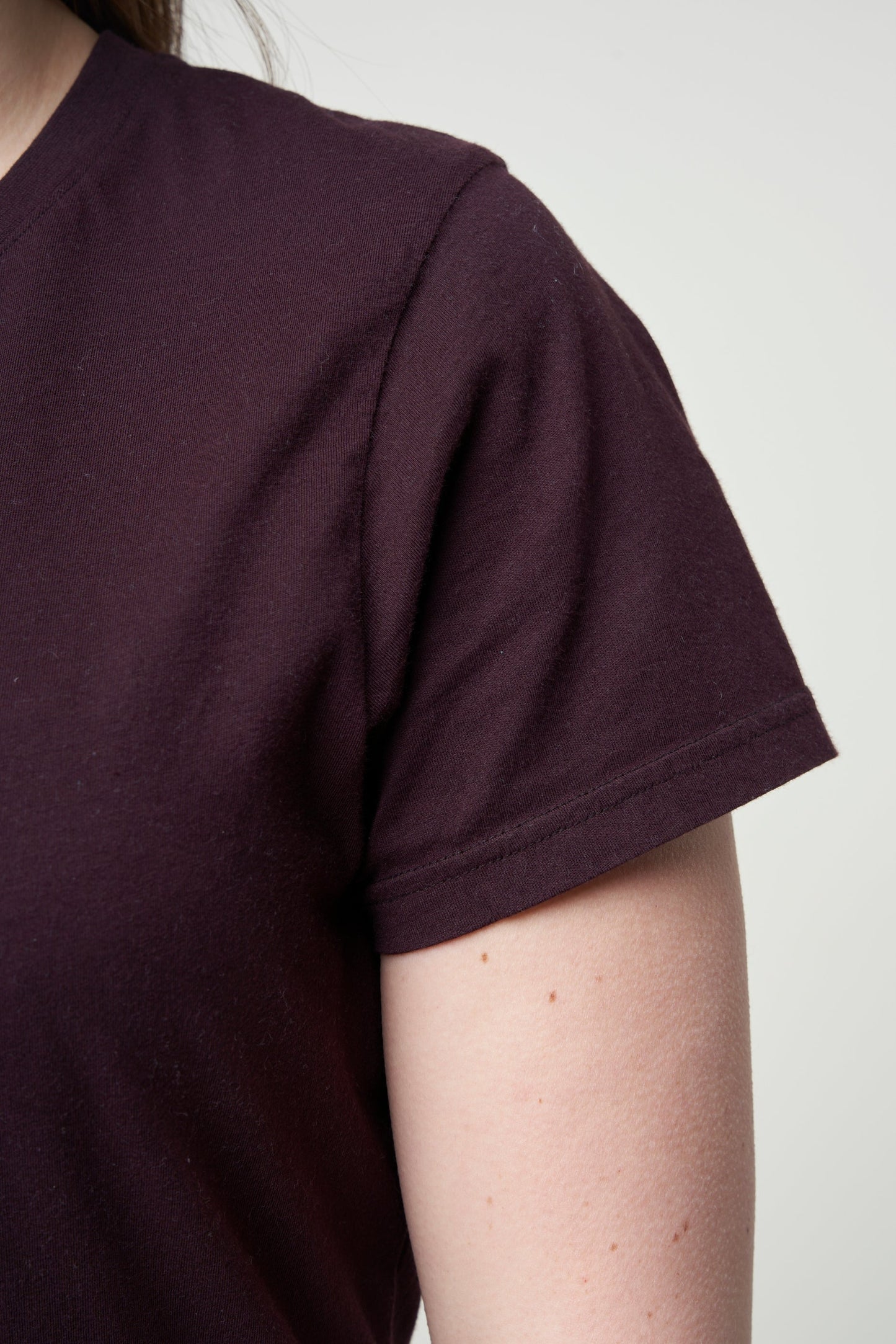 T-shirt manches courtes en coton bio | bordeaux "oxblood red"