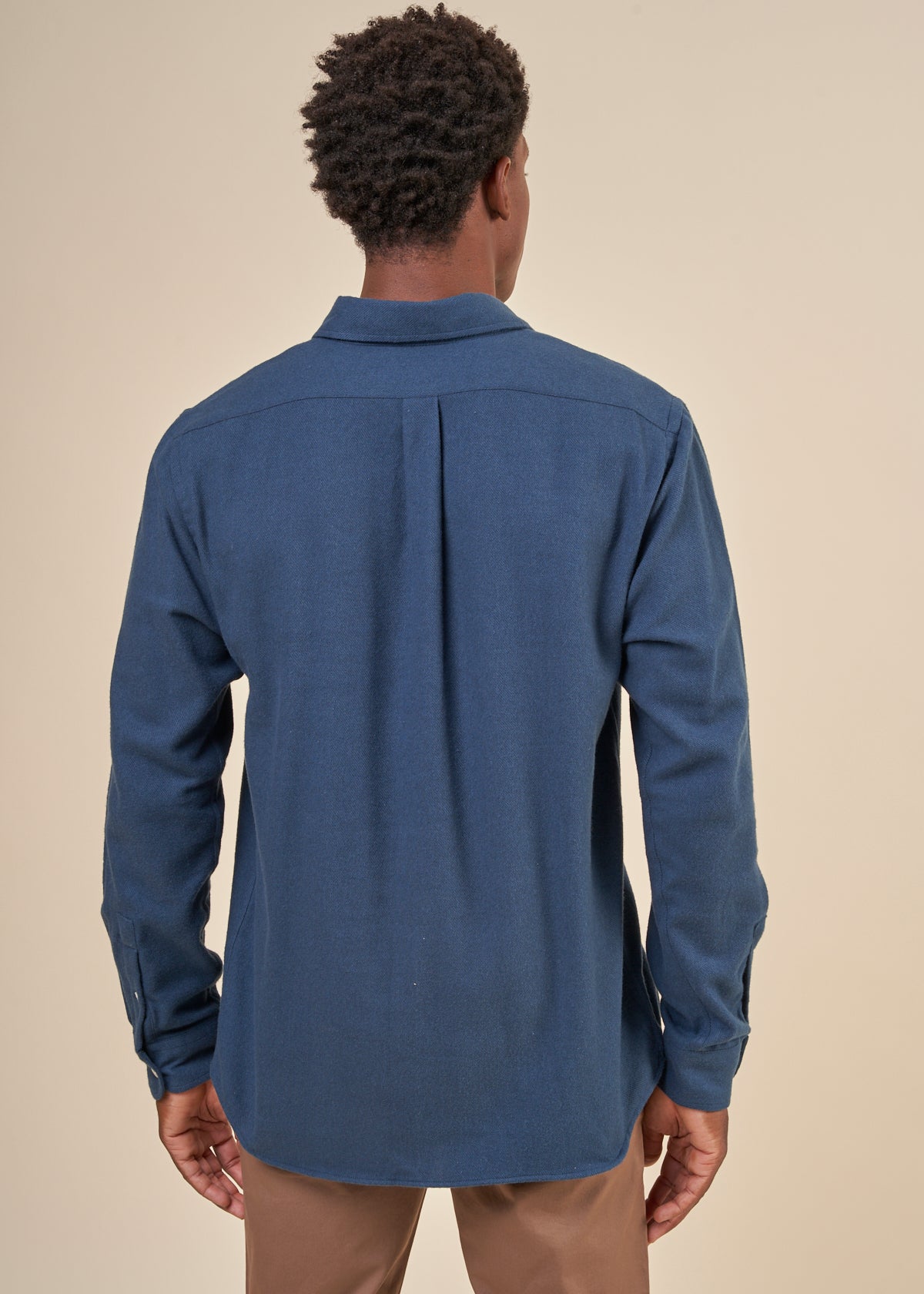Chemise en coton bio | bleu pétrole "flannel shirt petrol blue"