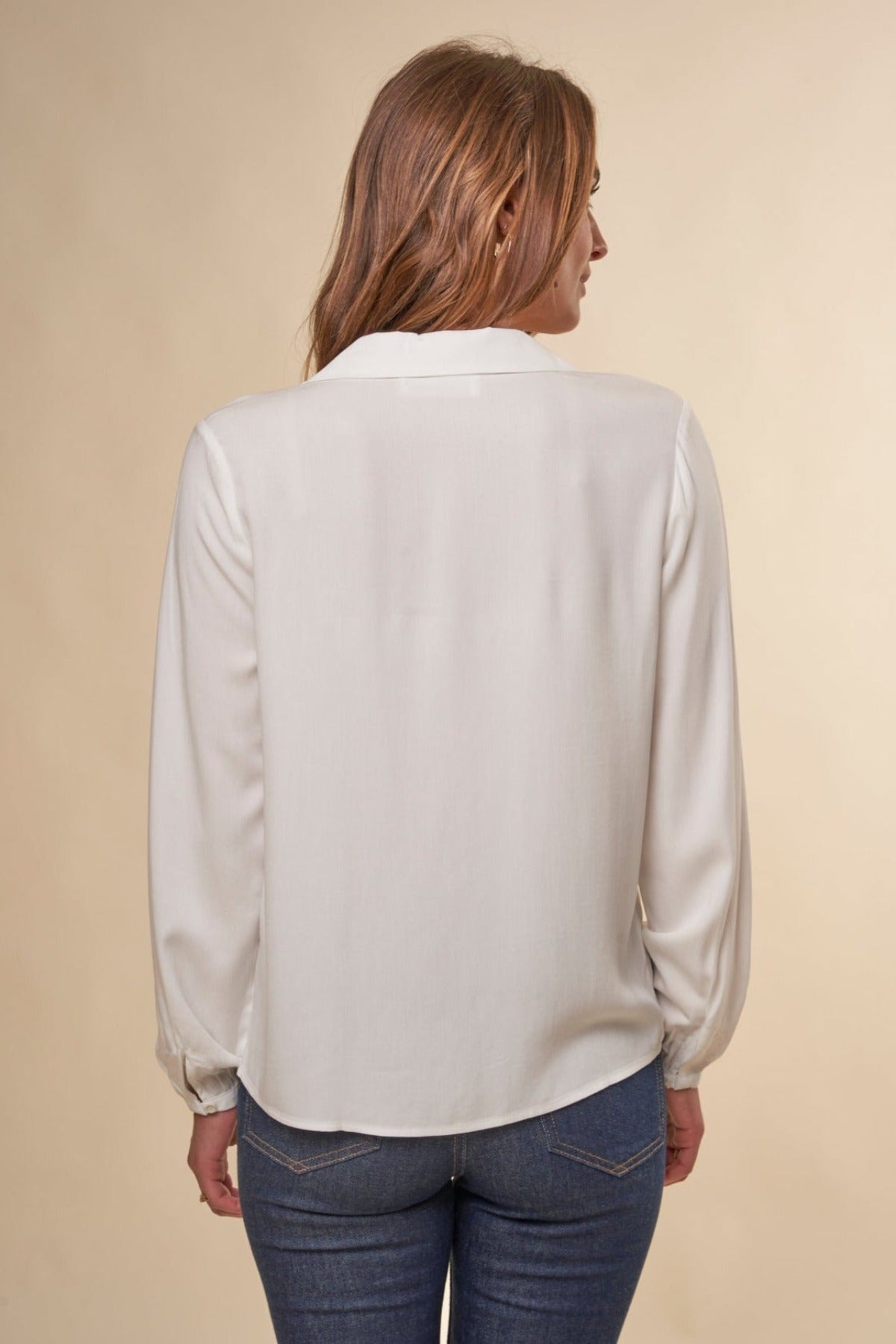 Blouse ample en ecovero | Blanc "miunaa off white"