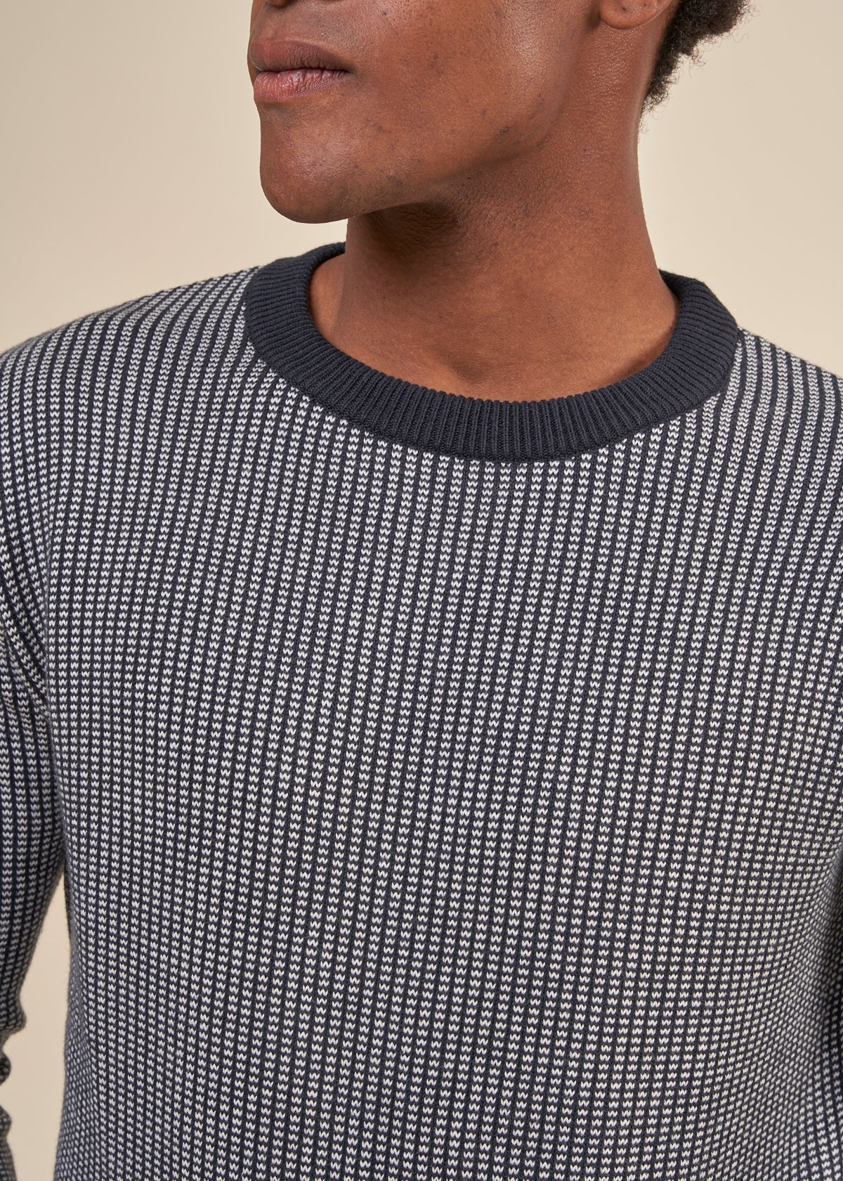Pull ample en coton bio et cachemire | marine "deio navy"