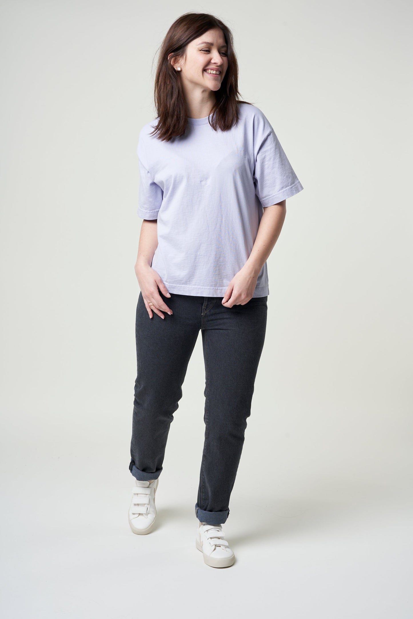 Jean droit noir en coton bio et recyclé - Piper Straight used black