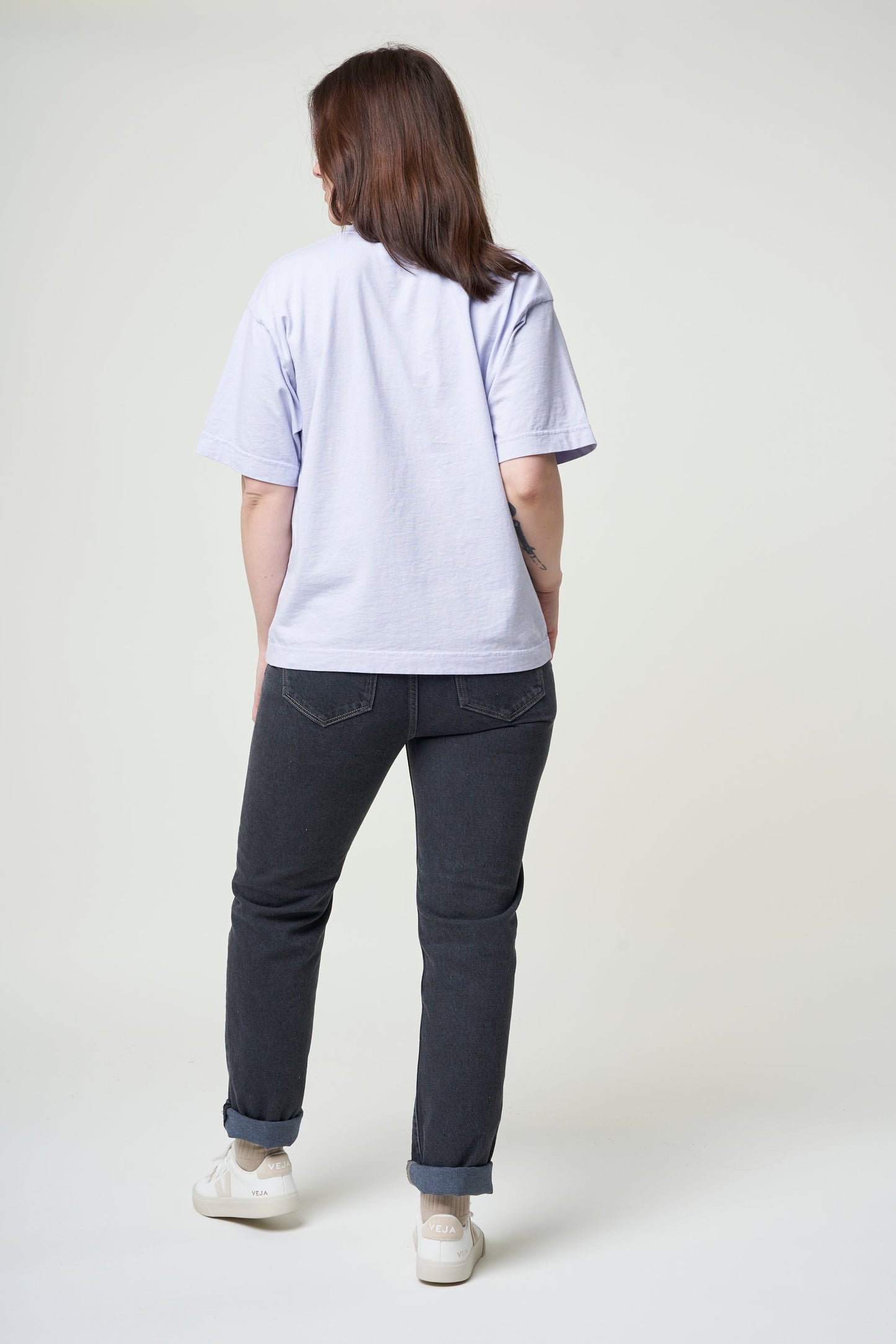 Jean droit noir en coton bio et recyclé - Piper Straight used black