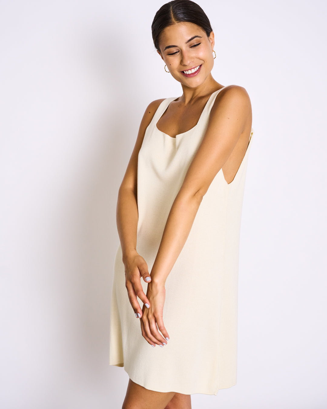 Robe écrue en Ecovero - LALIM offwhite