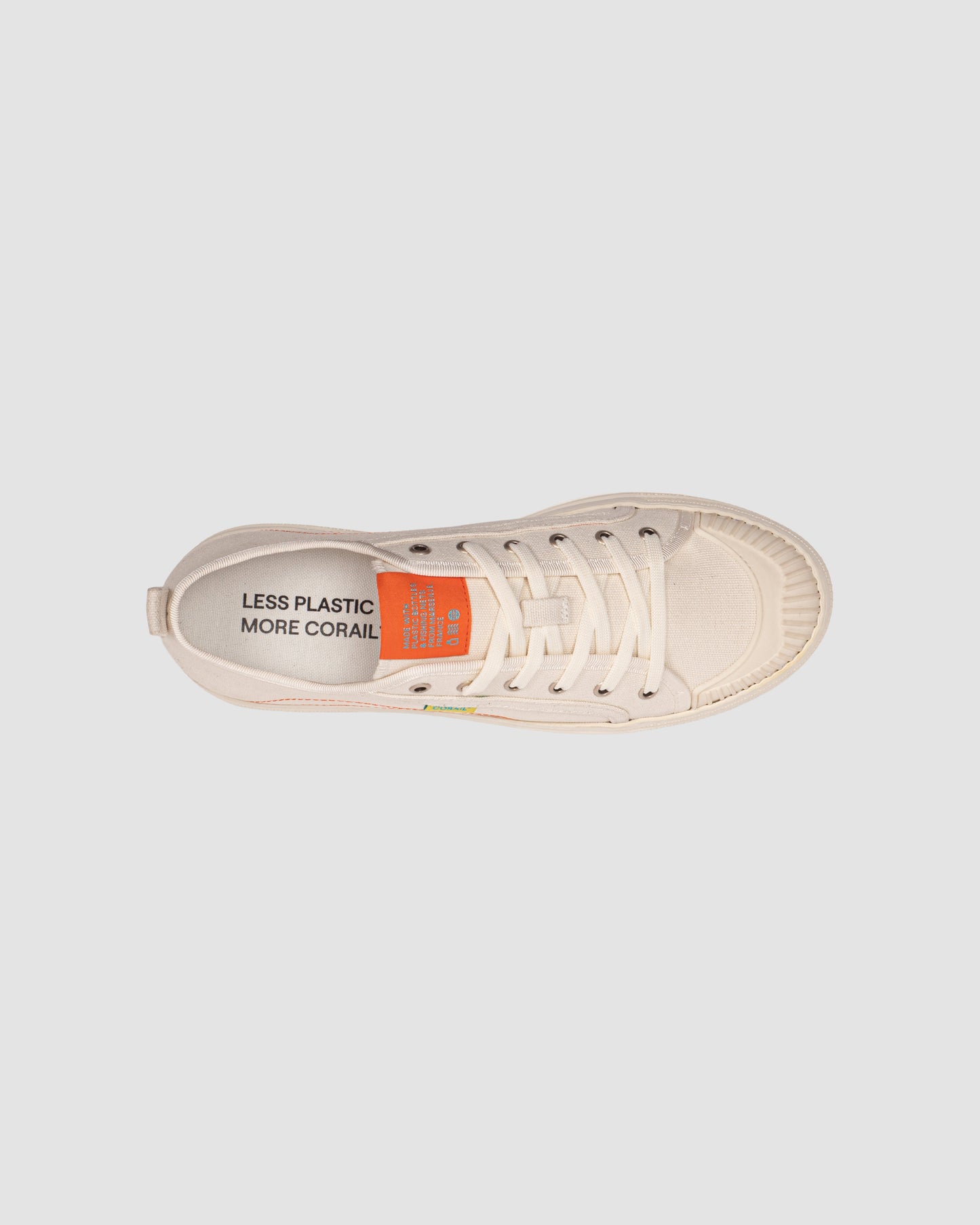 Baskets basses en polyester recyclé | beige et orange "celsius 70 arena beige"