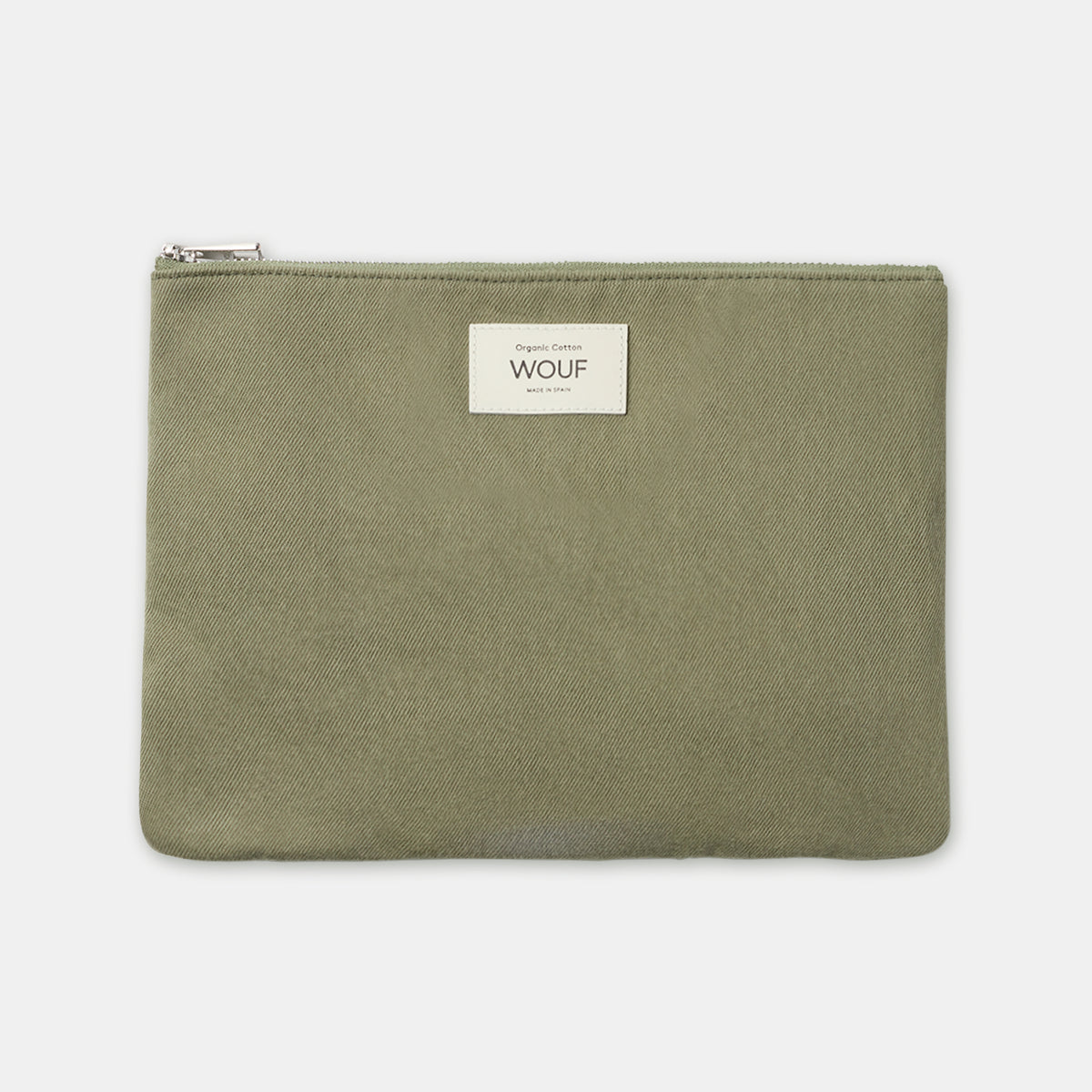 Pochette en coton bio | Vert "sunset pouch kaki"