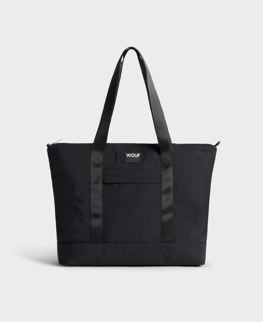 Sac cabas en matière recyclée déperlante | Noir "midnight tote bag noir"