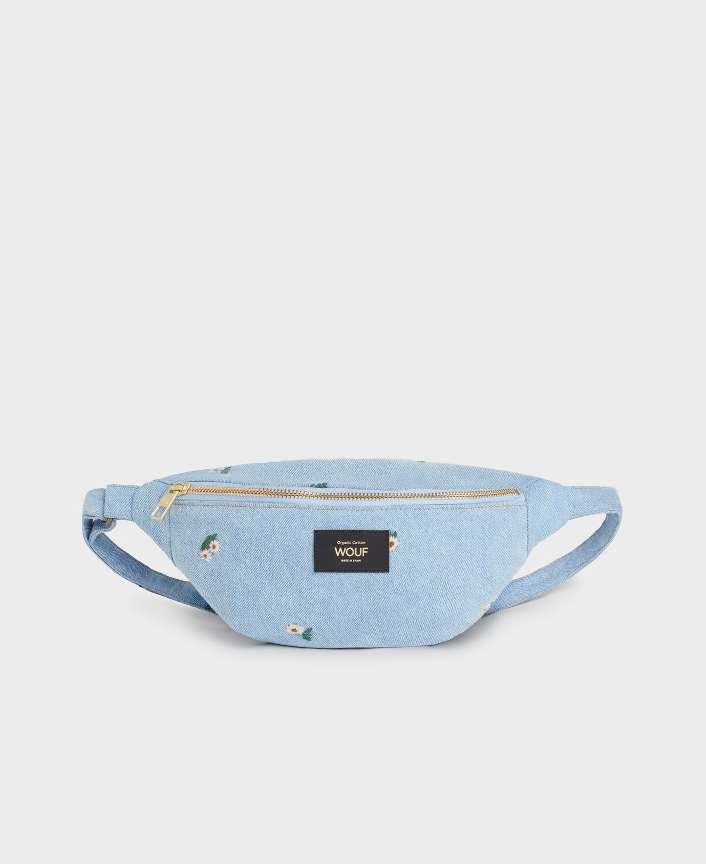 Banane en denim en coton bio | Motifs floraux "ines waistbag petites fleurs"