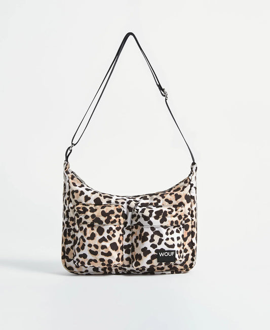 Banane motif léopard en matière recyclée | multicolore "kim crossbody bag léopard"