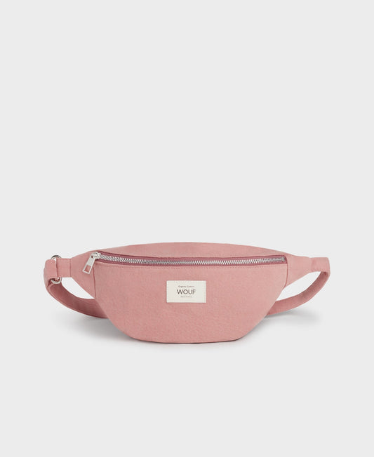 Banane en denim en coton bio | Rose "sunrise waistbag rose"