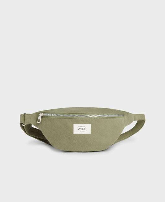 Banane en denim en coton bio | Kaki "sunset waistbag kaki"