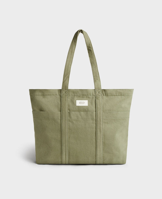 Sac cabas en coton bio | kaki "sunset tote bag"