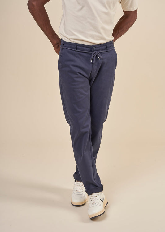 Chino en coton bio | Marine "tiago navy"