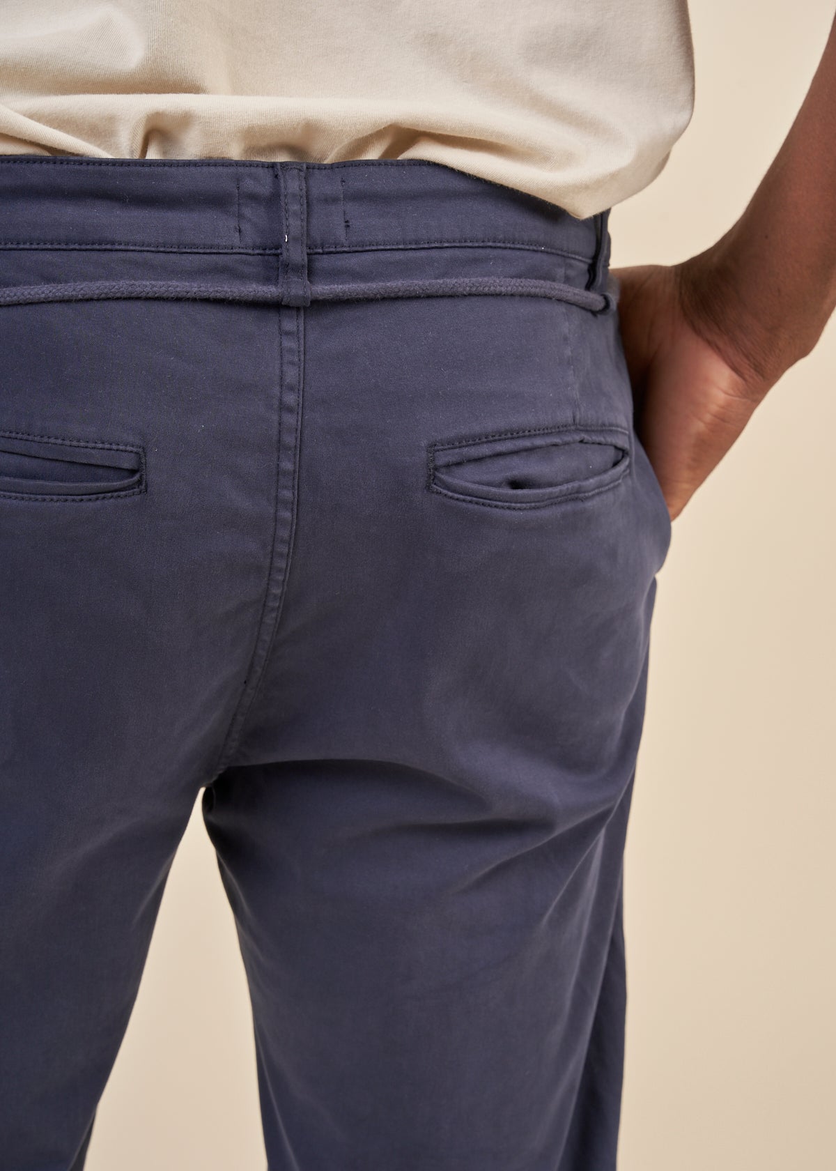 Chino en coton bio | Marine "tiago navy"