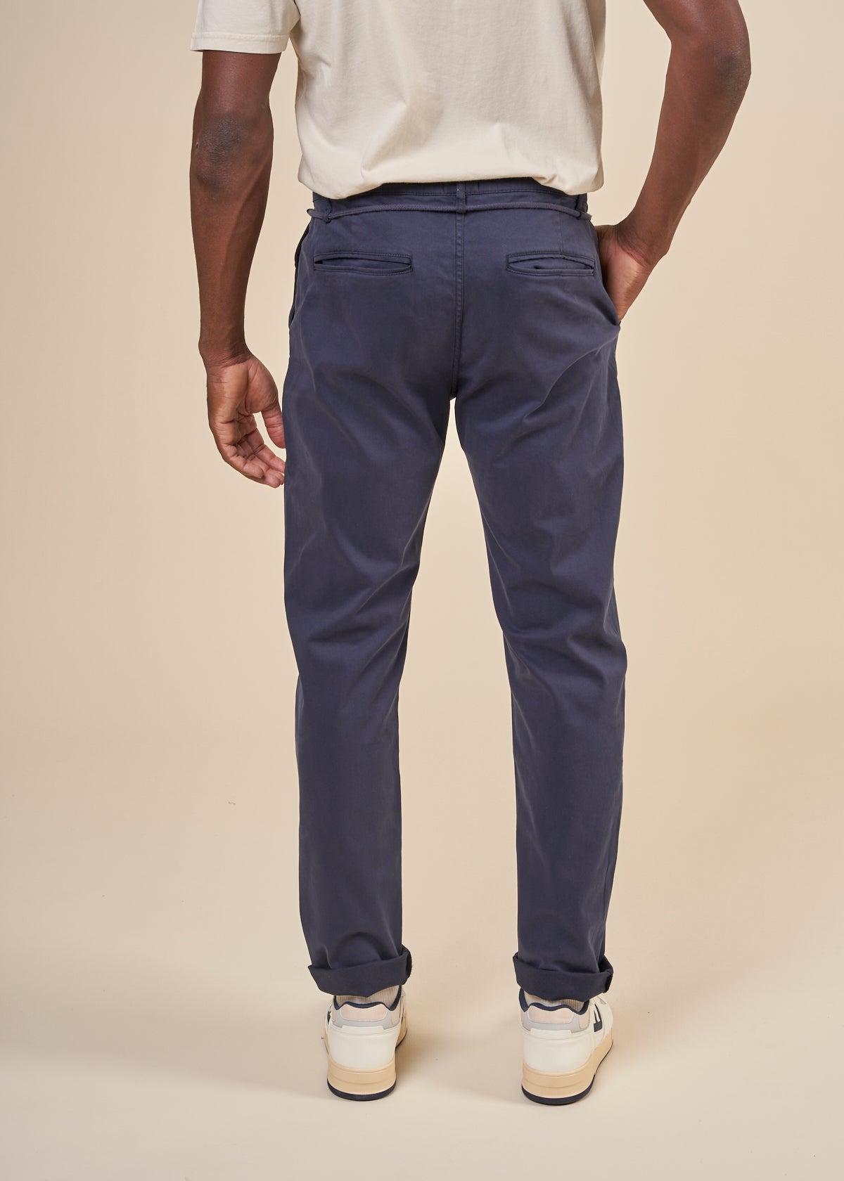 Chino en coton bio | Marine "tiago navy"