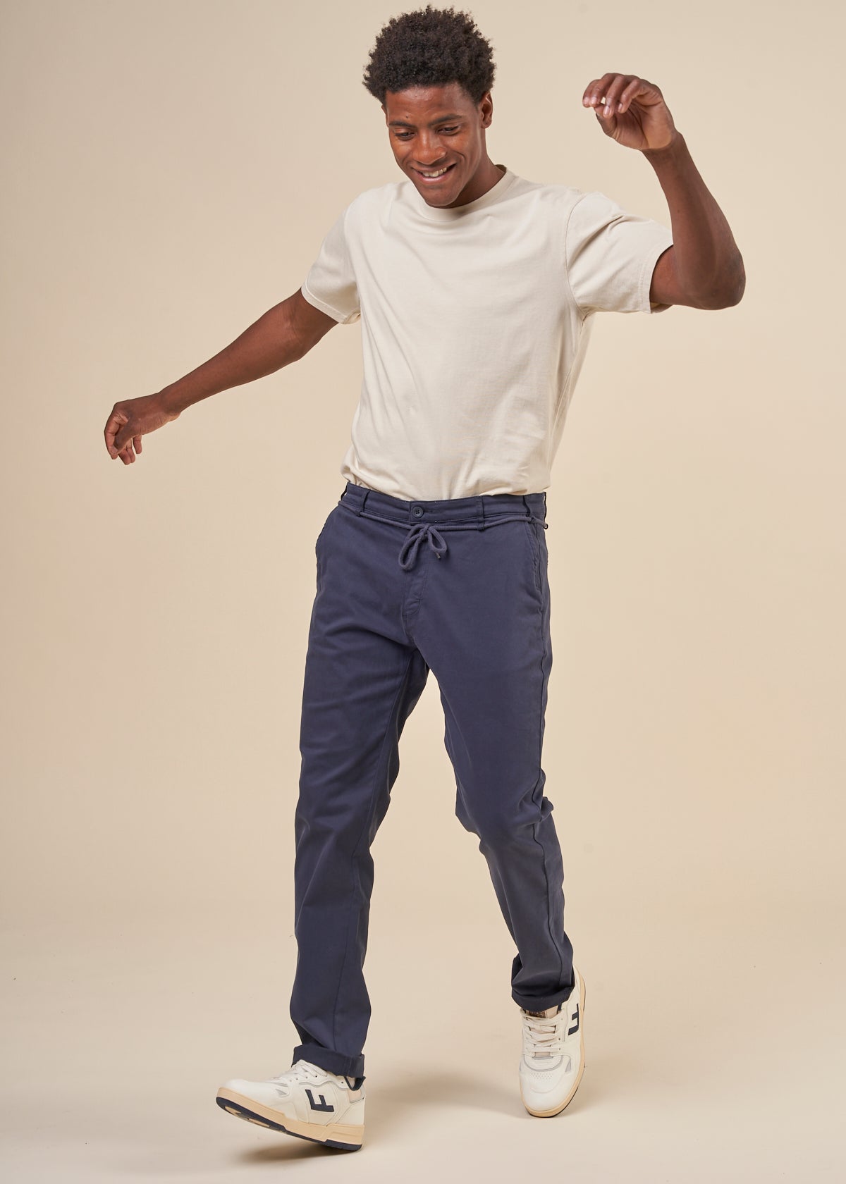 Chino en coton bio | Marine "tiago navy"