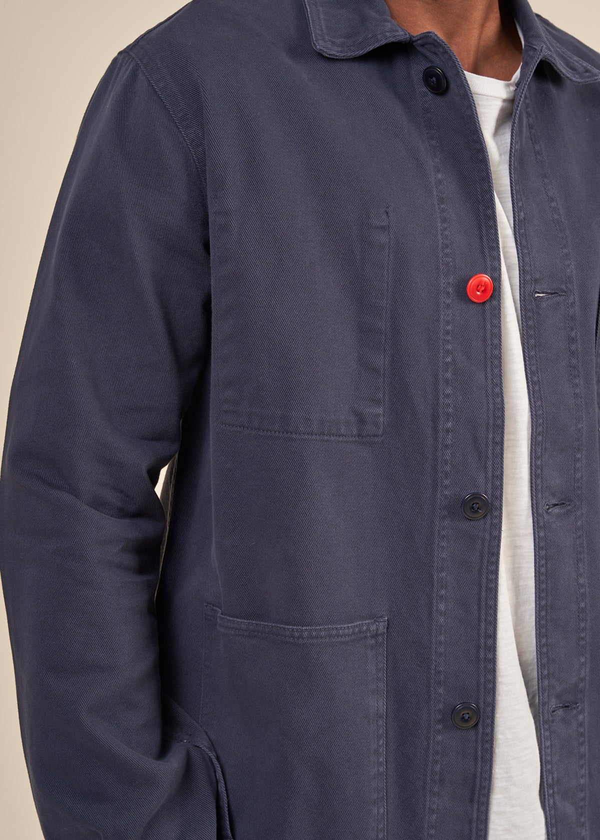Veste worker en coton bio | marine "sergi navy"