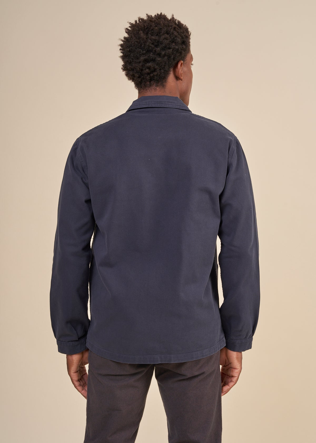 Veste worker en coton bio | marine "sergi navy"