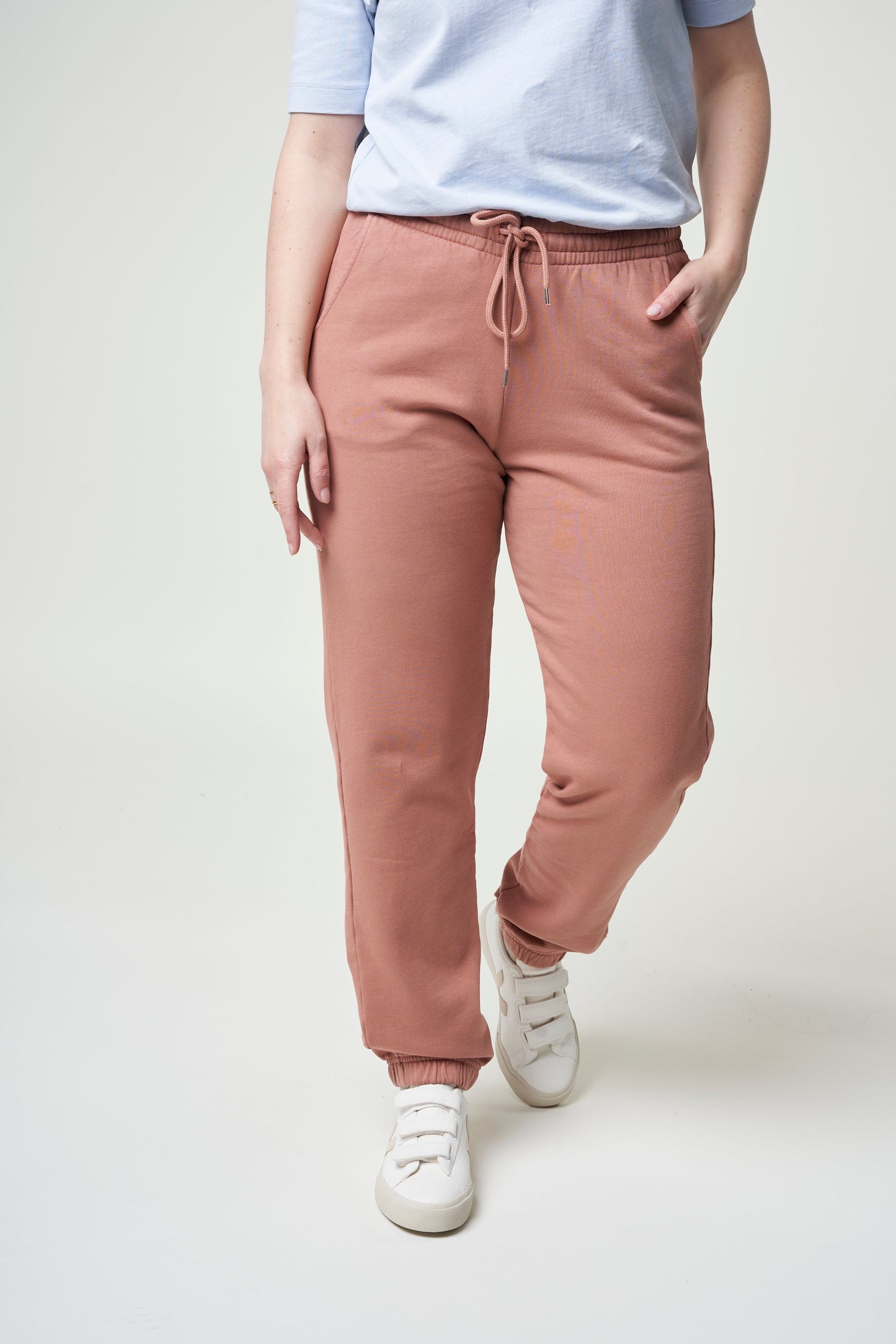 Jogging en coton bio | rose "rosewood mist"