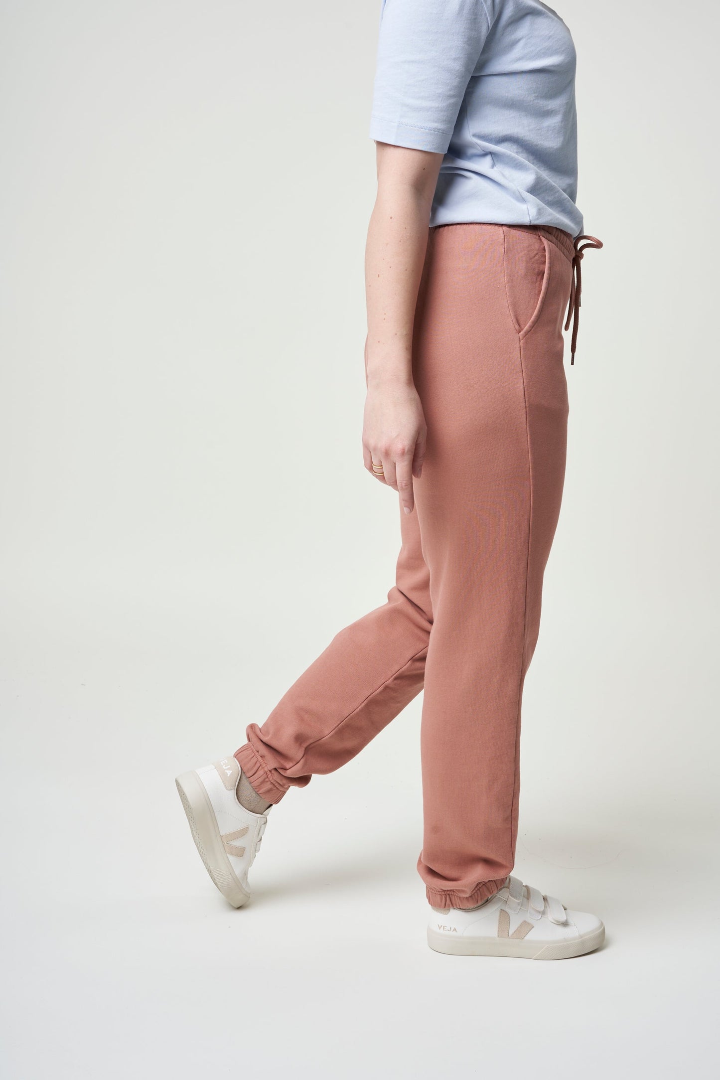 Jogging en coton bio | rose "rosewood mist"