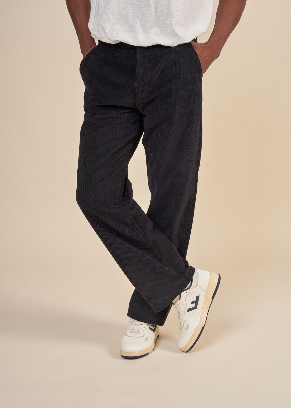Pantalon en velours de coton bio | Marine "tuff tony pants navy cord"