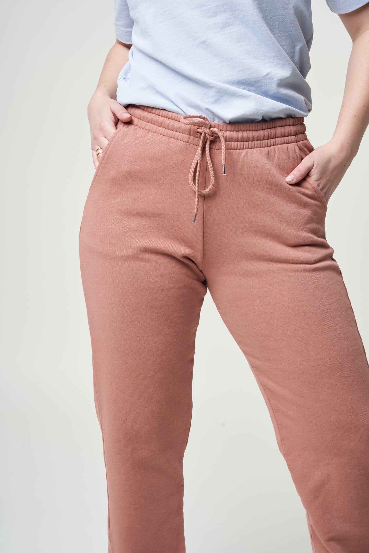 Jogging en coton bio | rose "rosewood mist"
