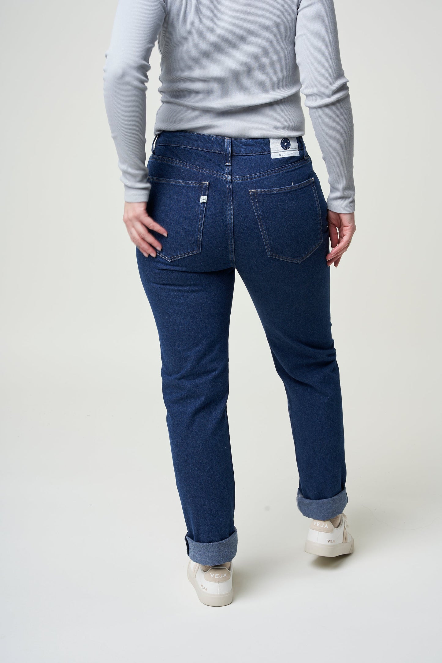 Jean droit en coton bio et recyclé - Piper Straight stone indigo
