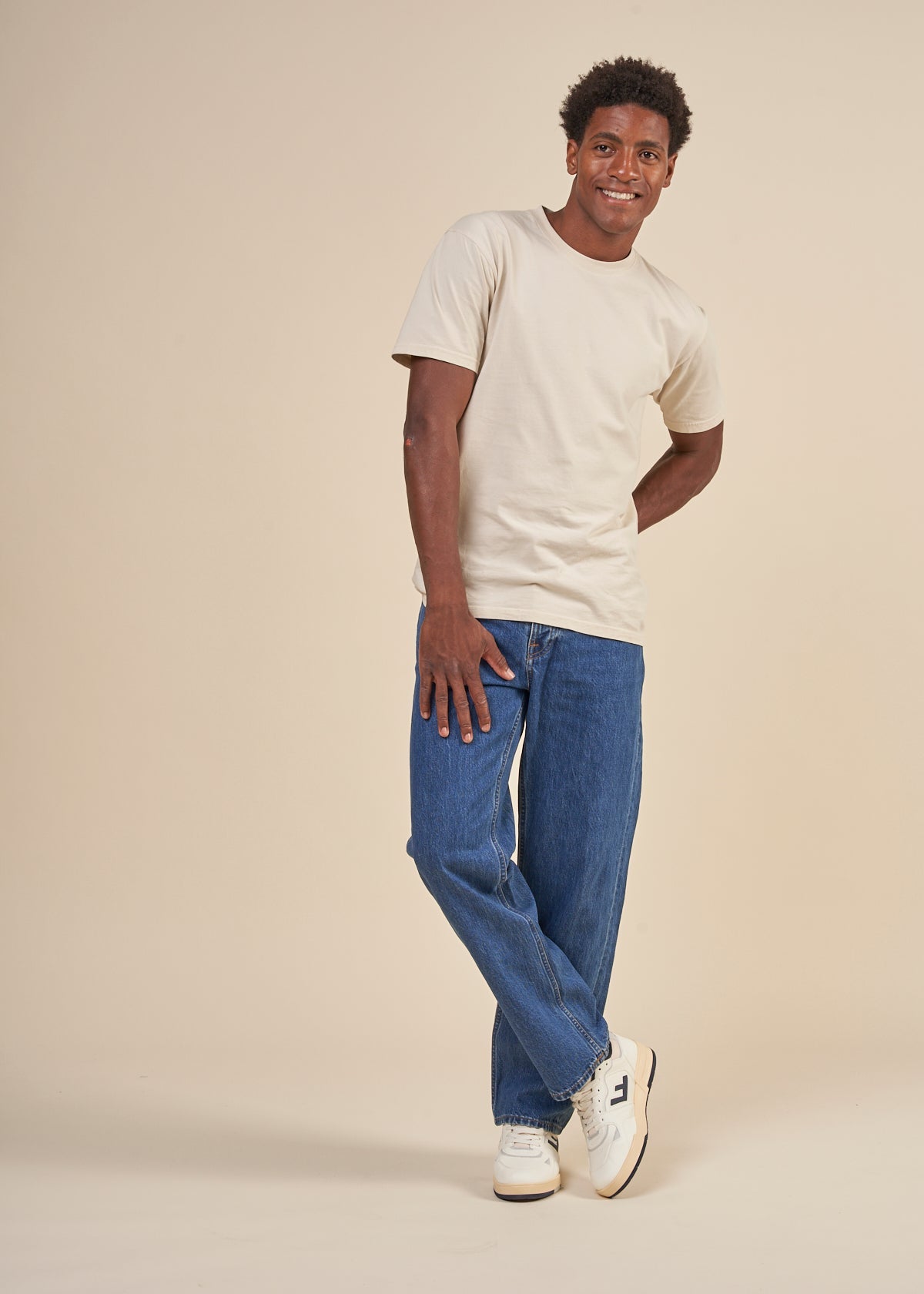 Jean droit en coton bio | Bleu "rad rufus monday blues"