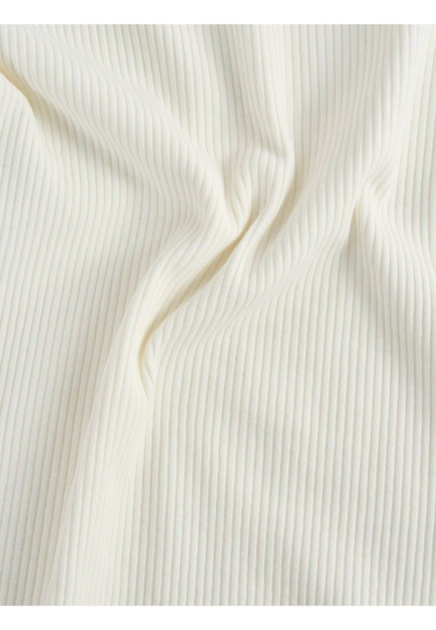 T-shirt manches longues en coton bio | Blanc "rib high neck long sleeved snow white"