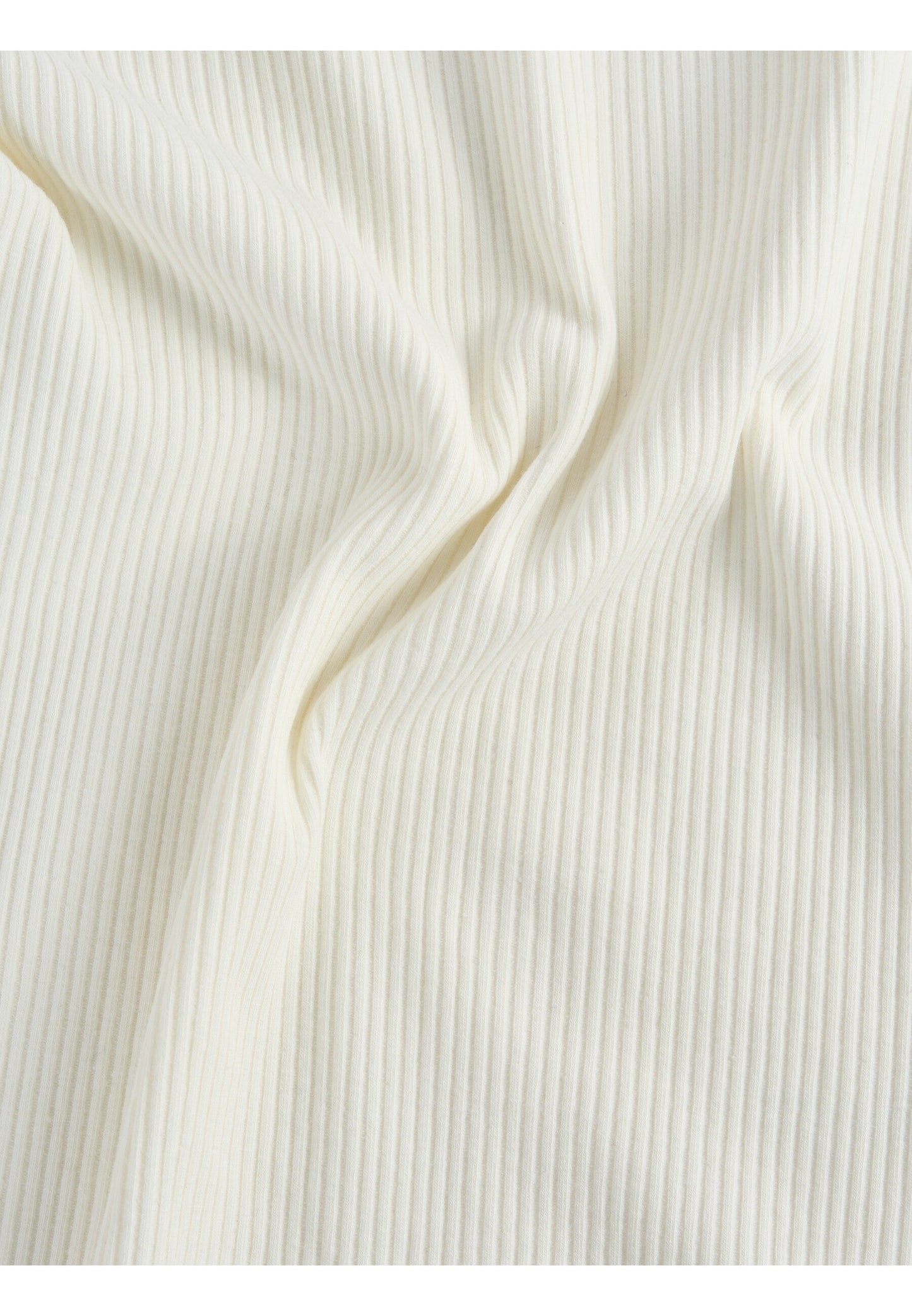 T-shirt manches longues en coton bio | Blanc 'rib high neck long sleeved snow white'