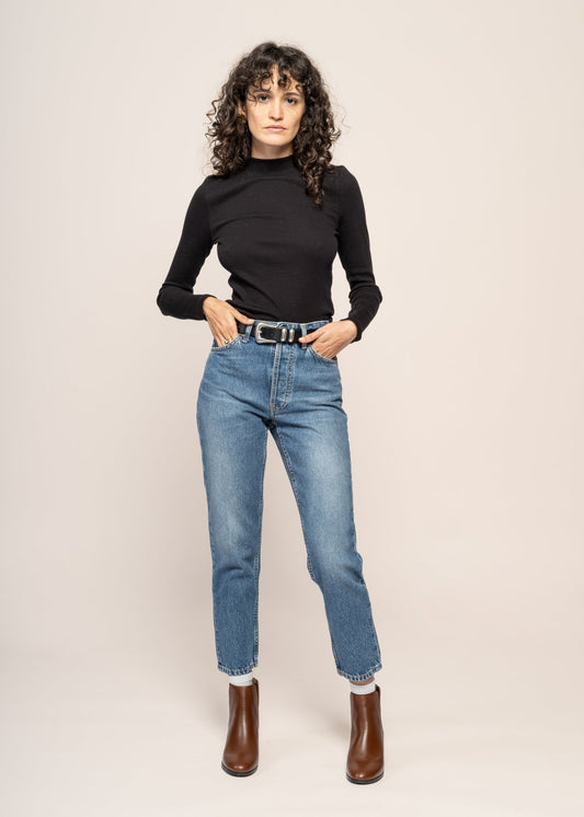 Jean mom en coton bio | Bleu délavé 'breezy britt day dreamer'