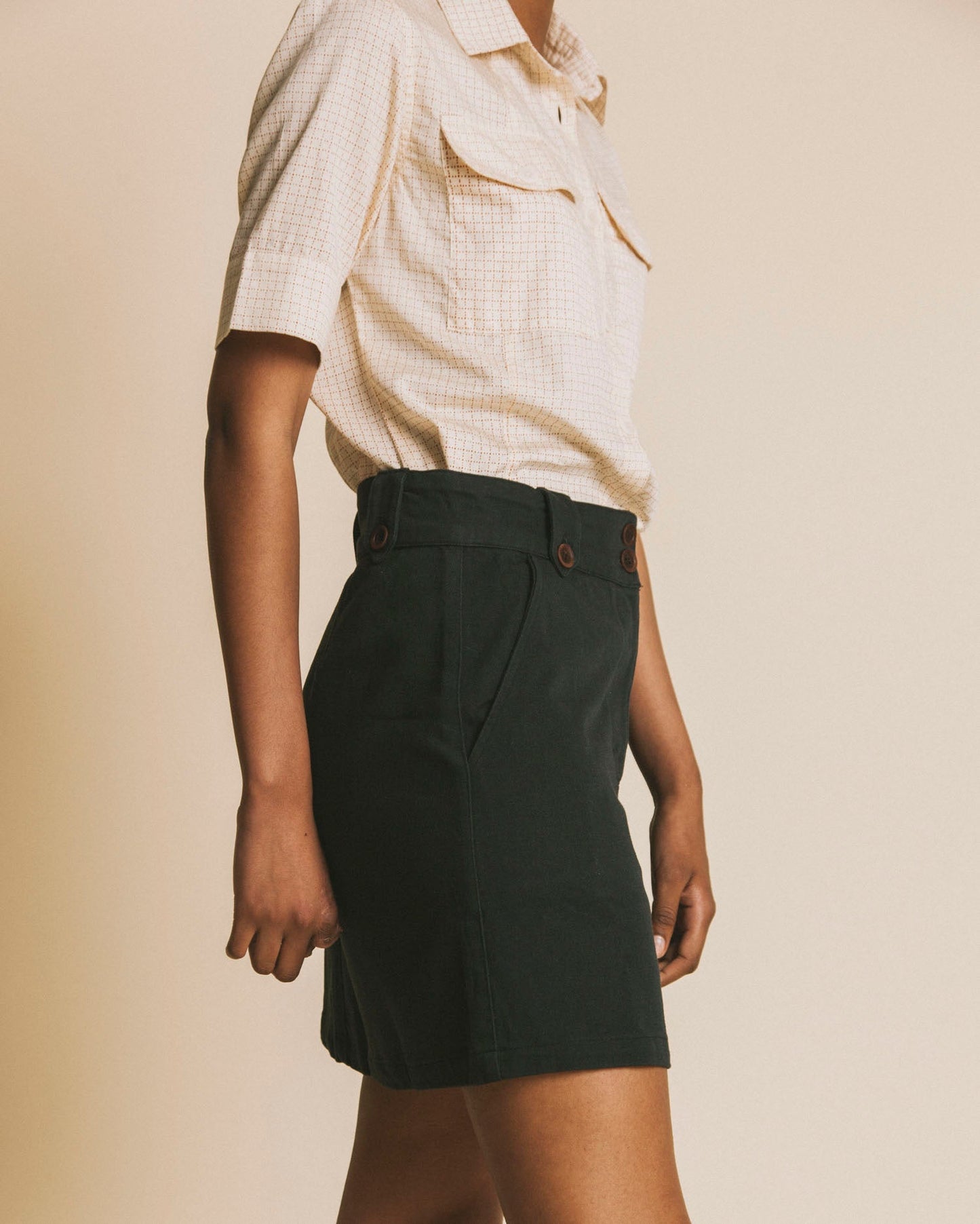 Jupe noire en coton bio - Marsha