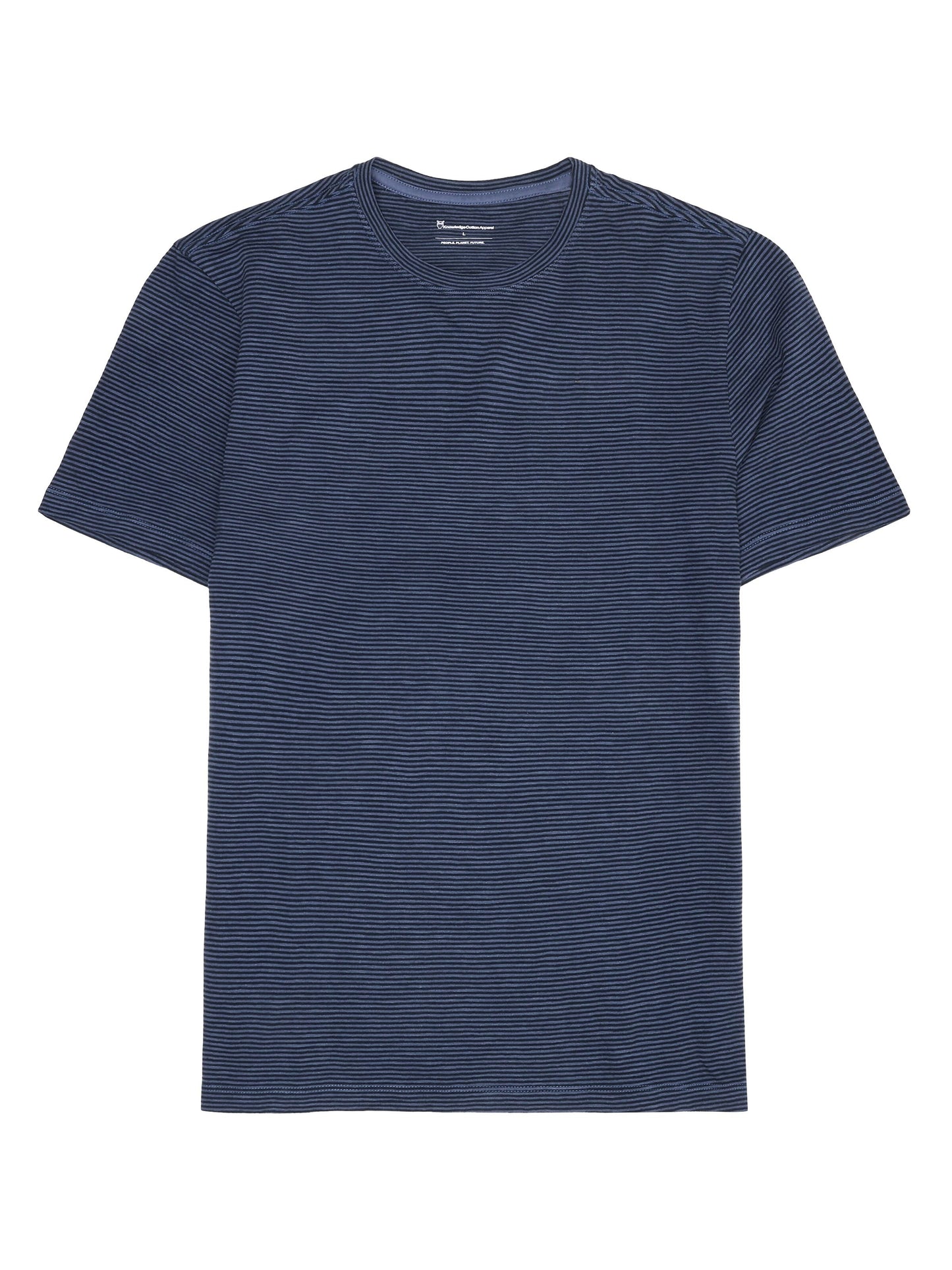 narrow striped slub tee - gots/vegan - 8036 navy