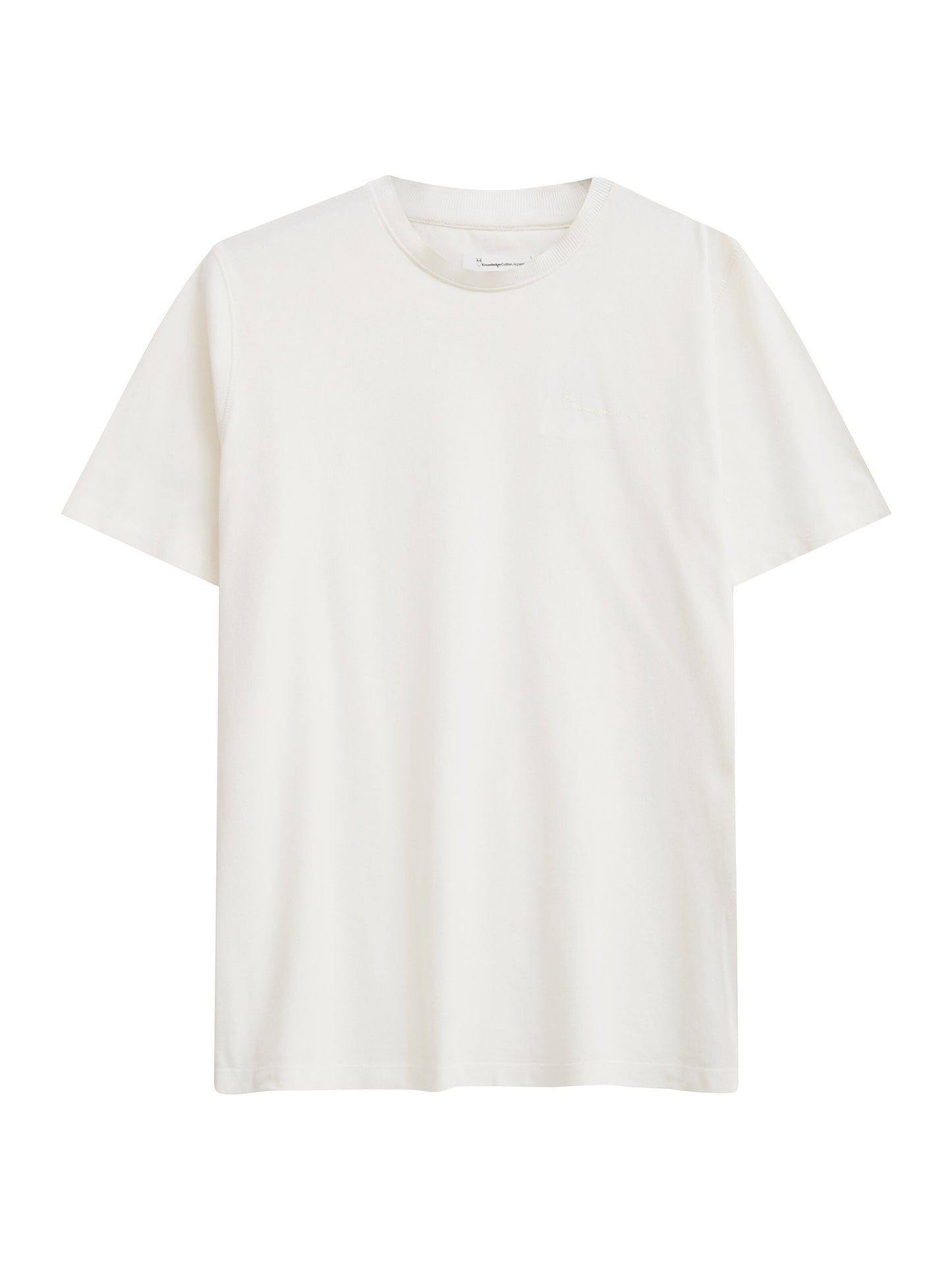 T-shirt en coton bio piqué | Blanc "regular fit pique t-shirt egret"