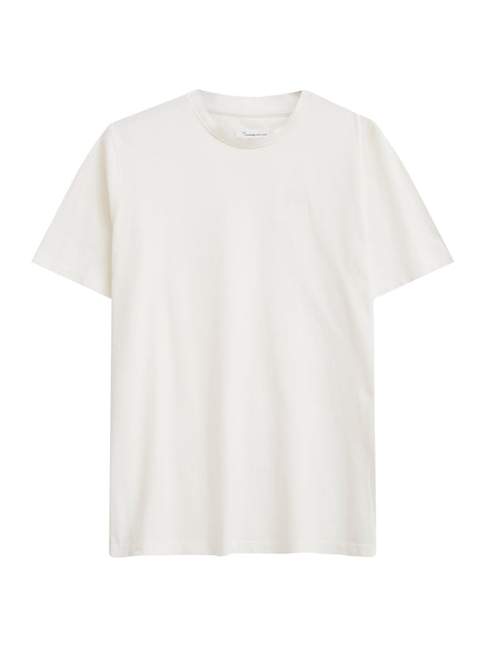 T-shirt en coton bio piqué | Blanc "regular fit pique t-shirt egret"
