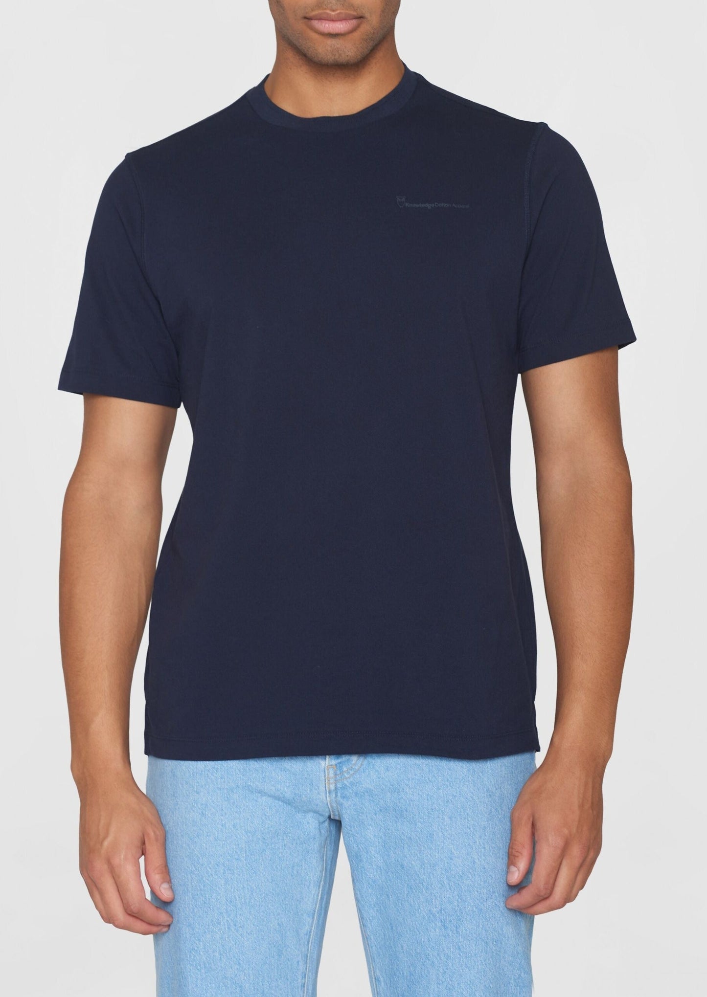 T-shirt en coton bio | Marine "regular fit pique t-shirt night sky"