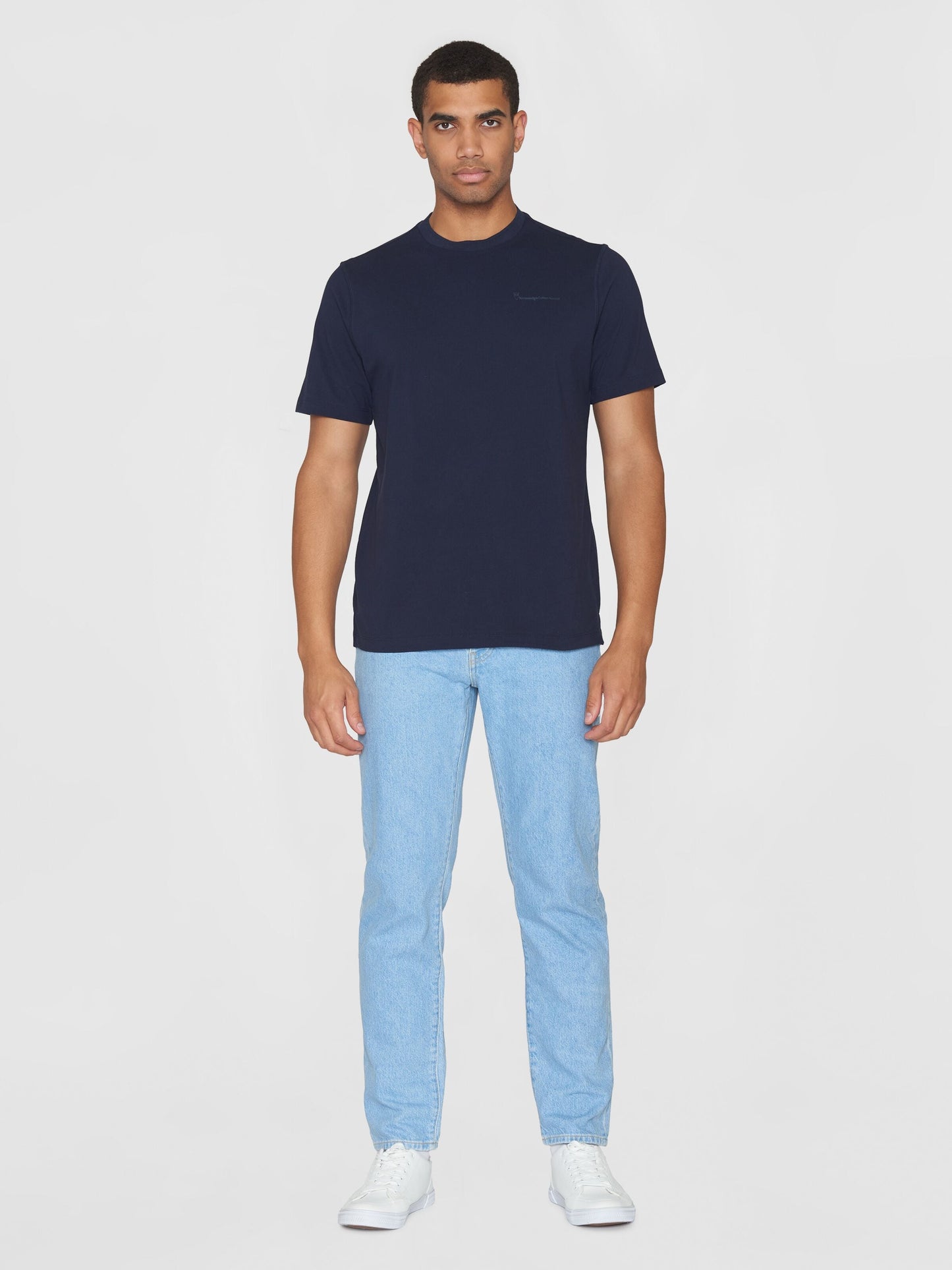 T-shirt en coton bio | Marine "regular fit pique t-shirt night sky"