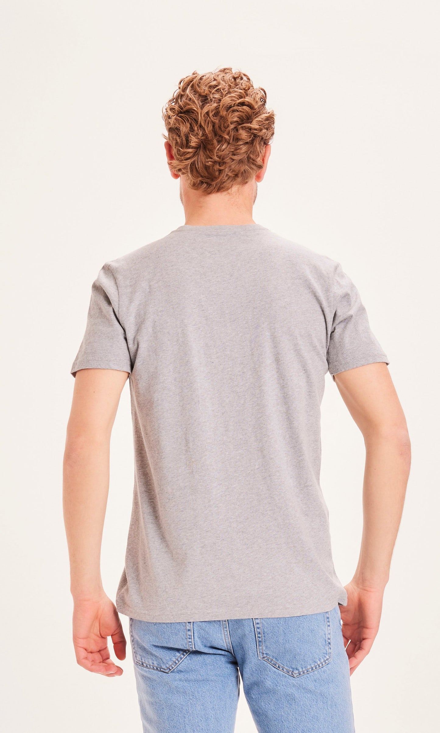 T-shirt gris en coton bio - basic tee grey melange