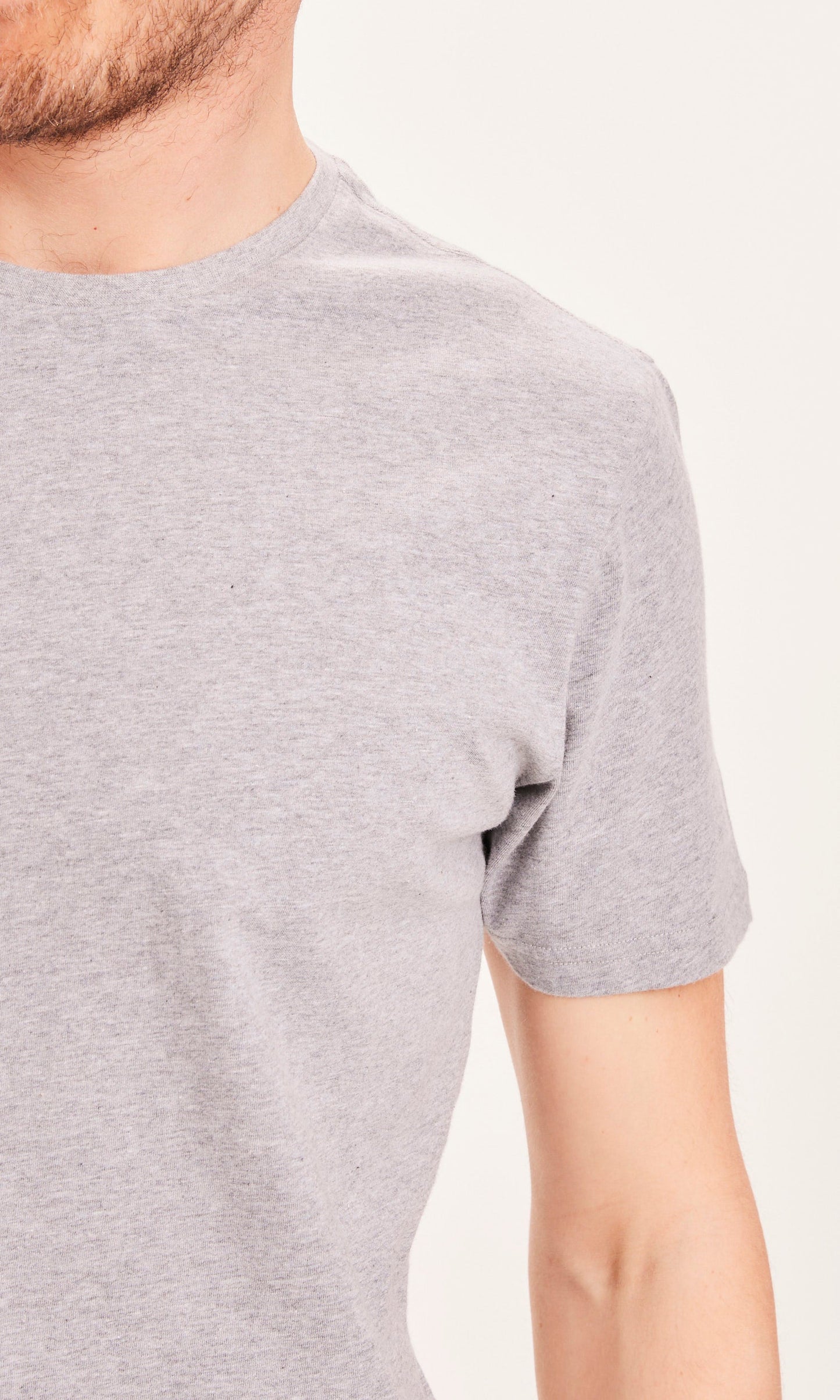 T-shirt gris en coton bio - basic tee grey melange