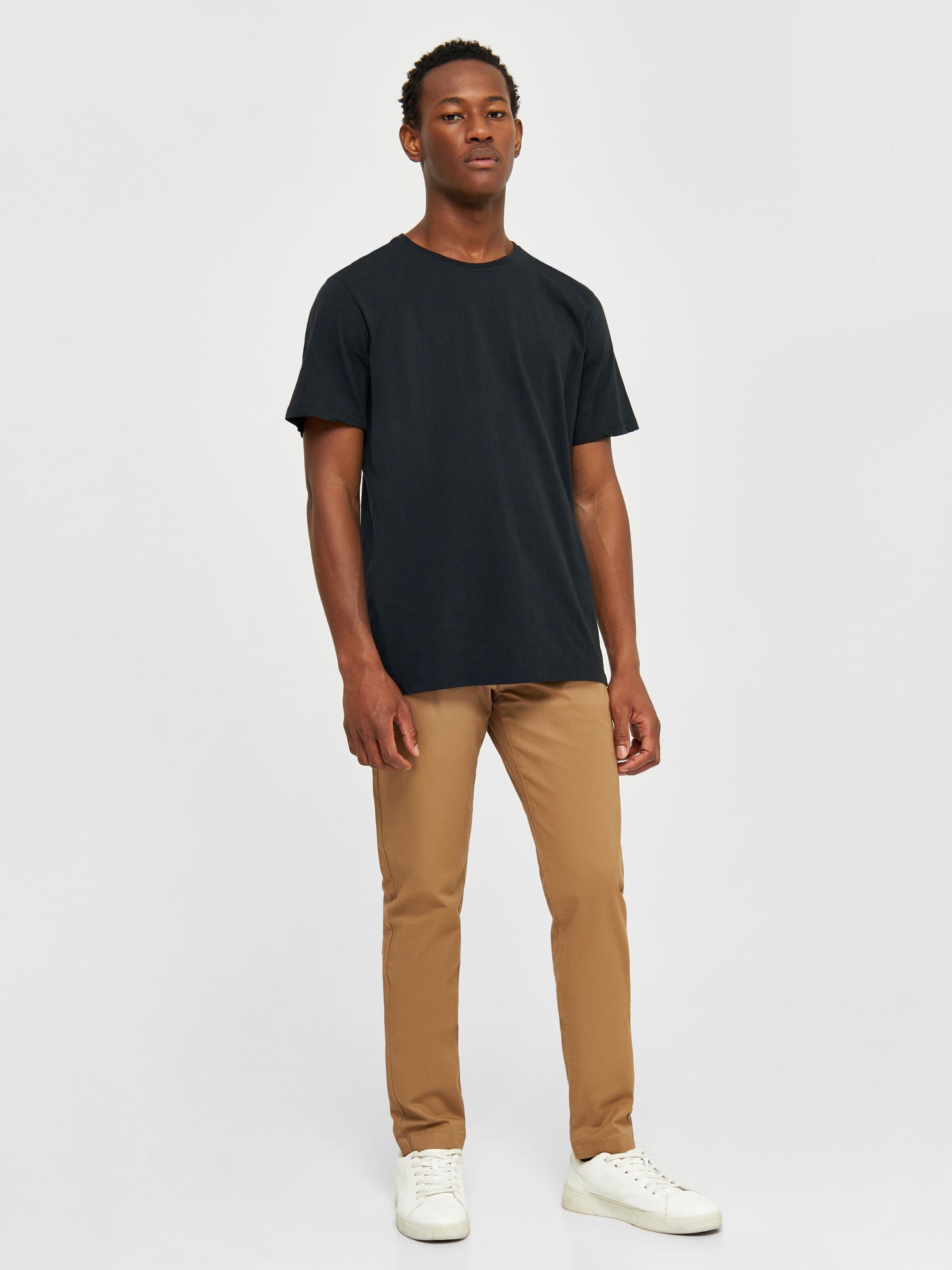 T-shirt en coton bio | noir "basic tee black jet"