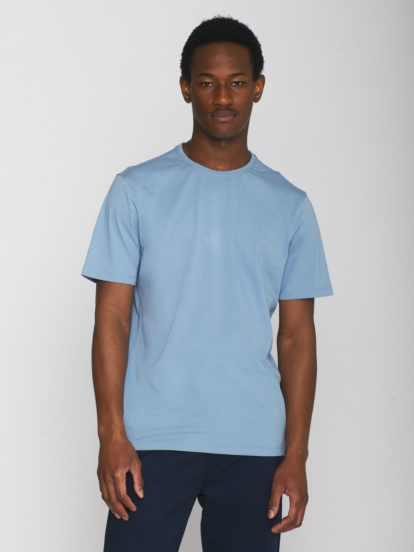 T-shirt en coton bio | bleu "basic tee asley blue"