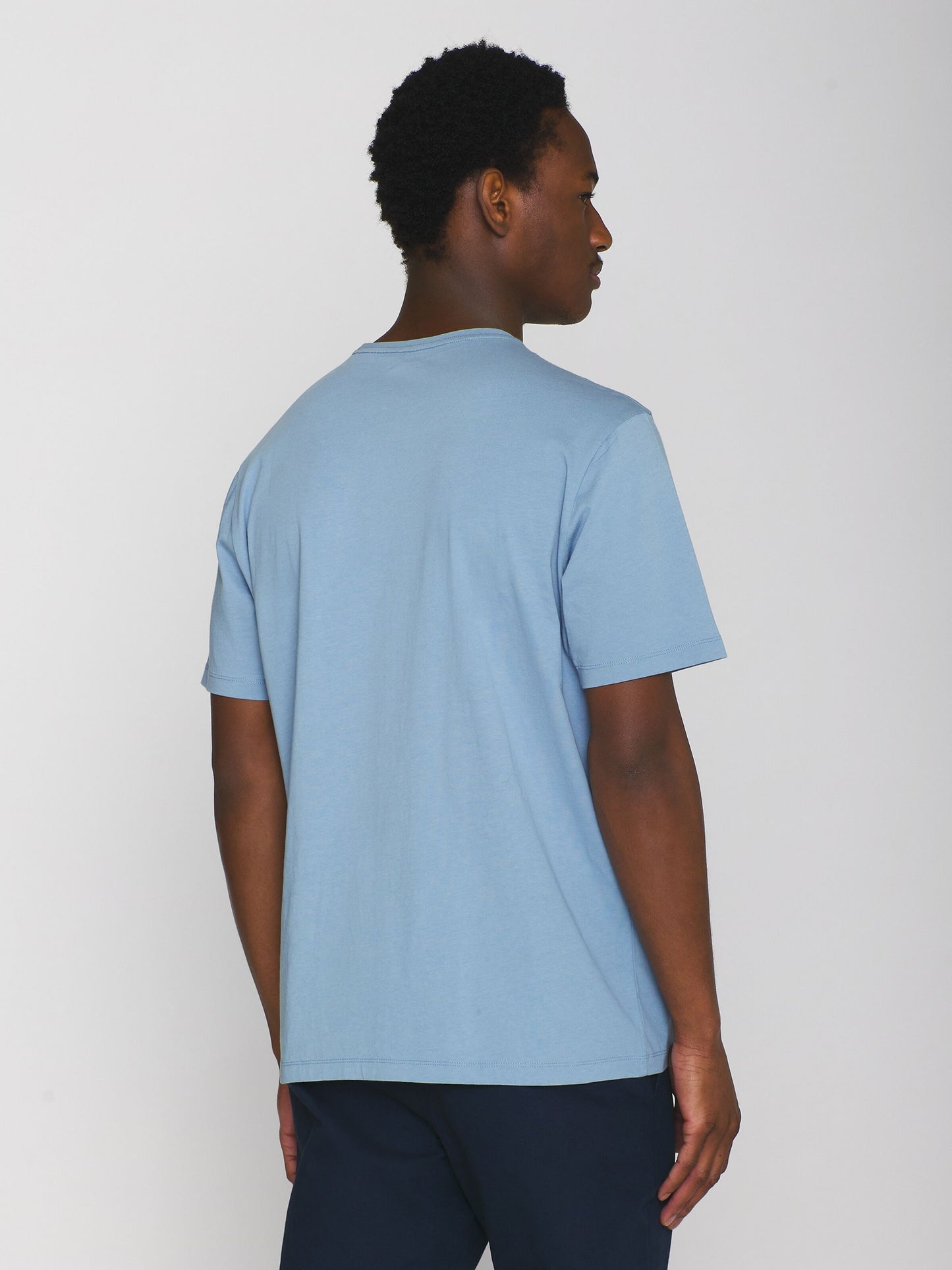 T-shirt en coton bio | bleu "basic tee asley blue"