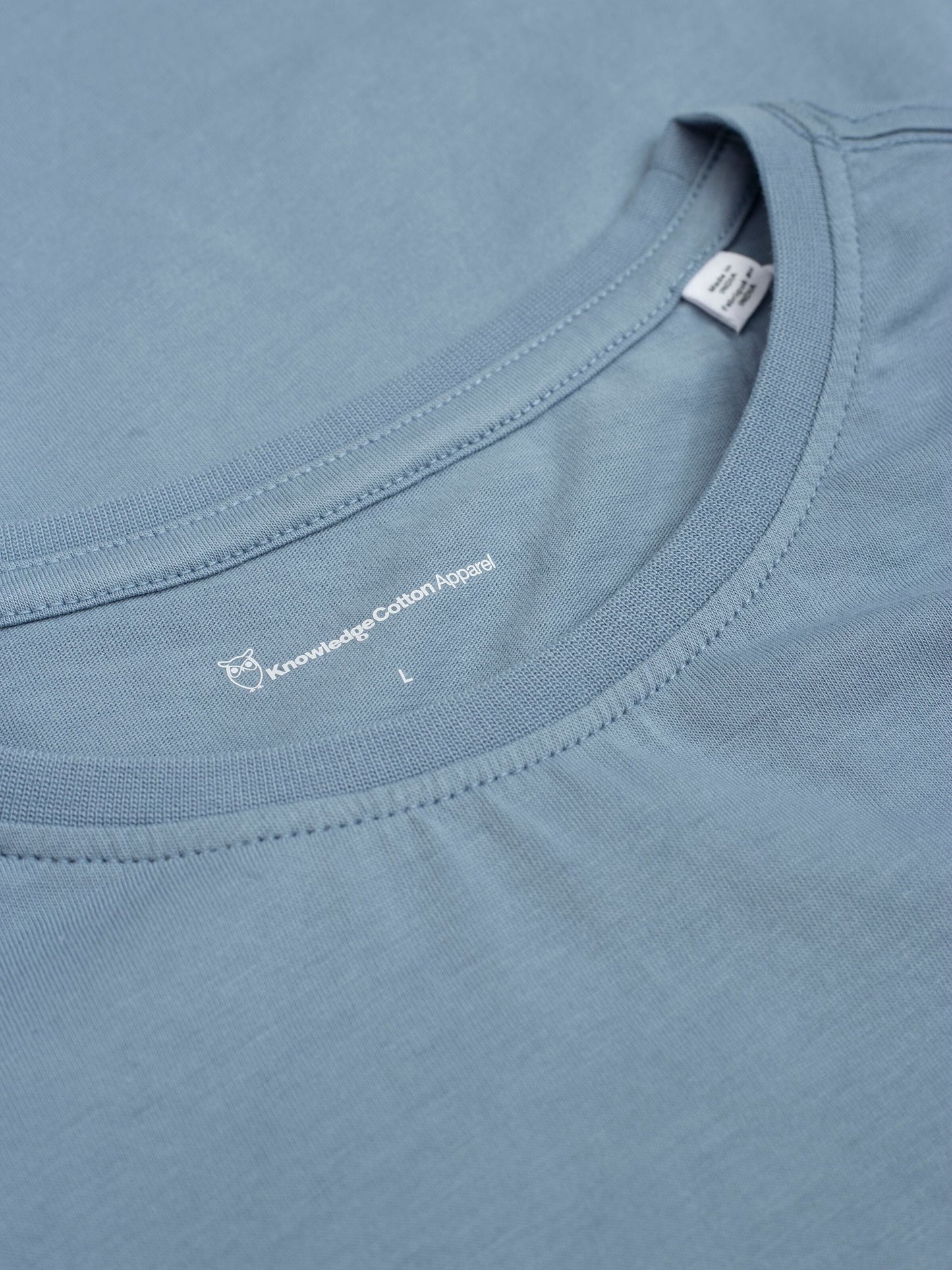 T-shirt en coton bio | bleu "basic tee asley blue"