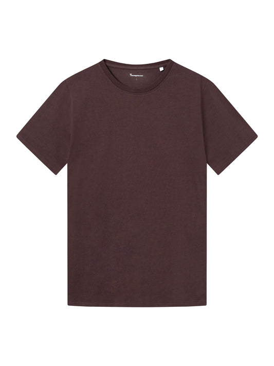 T-shirt en coton bio | marron "basic tee deep mahogany"