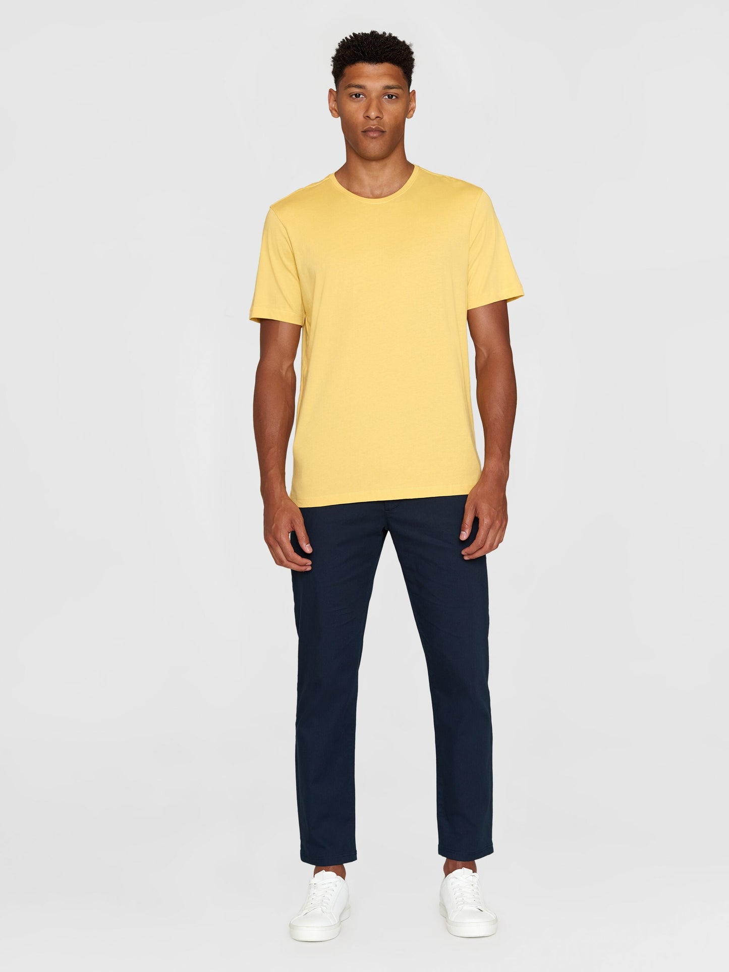 T-shirt en coton bio | jaune "agnar basic t-shirt misted yellow"