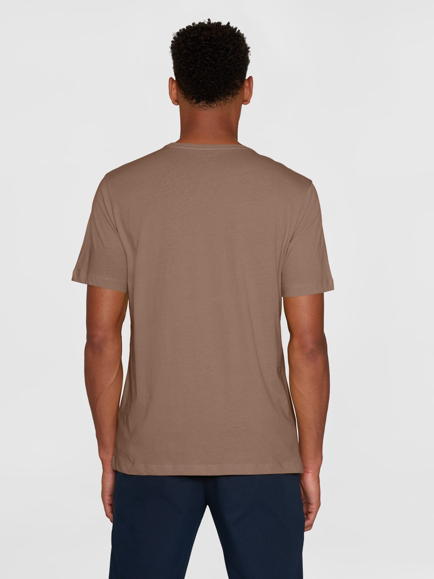 T-shirt en coton bio | marron "agnar basic t-shirt chocolate malt"