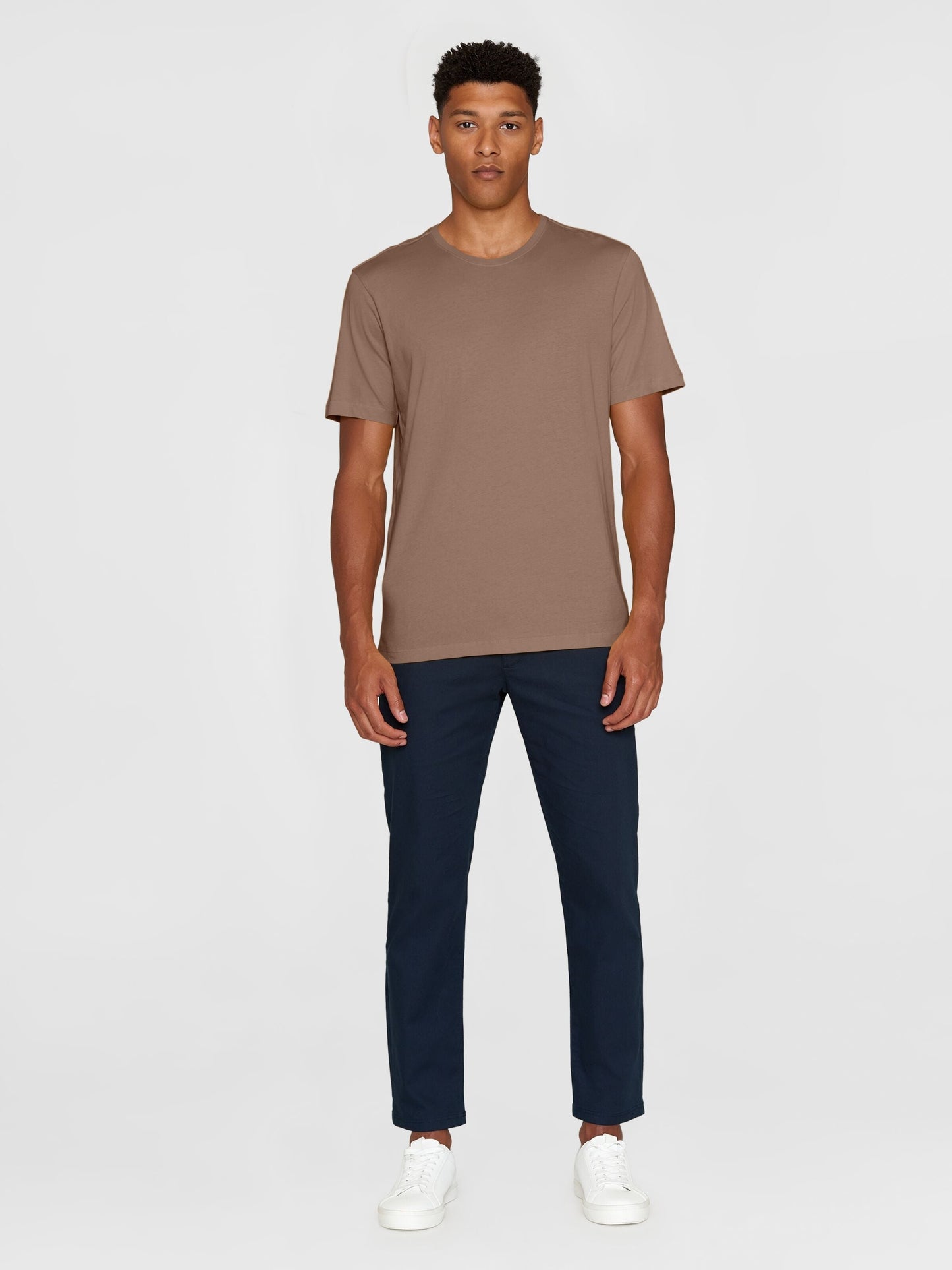 T-shirt en coton bio | marron "agnar basic t-shirt chocolate malt"
