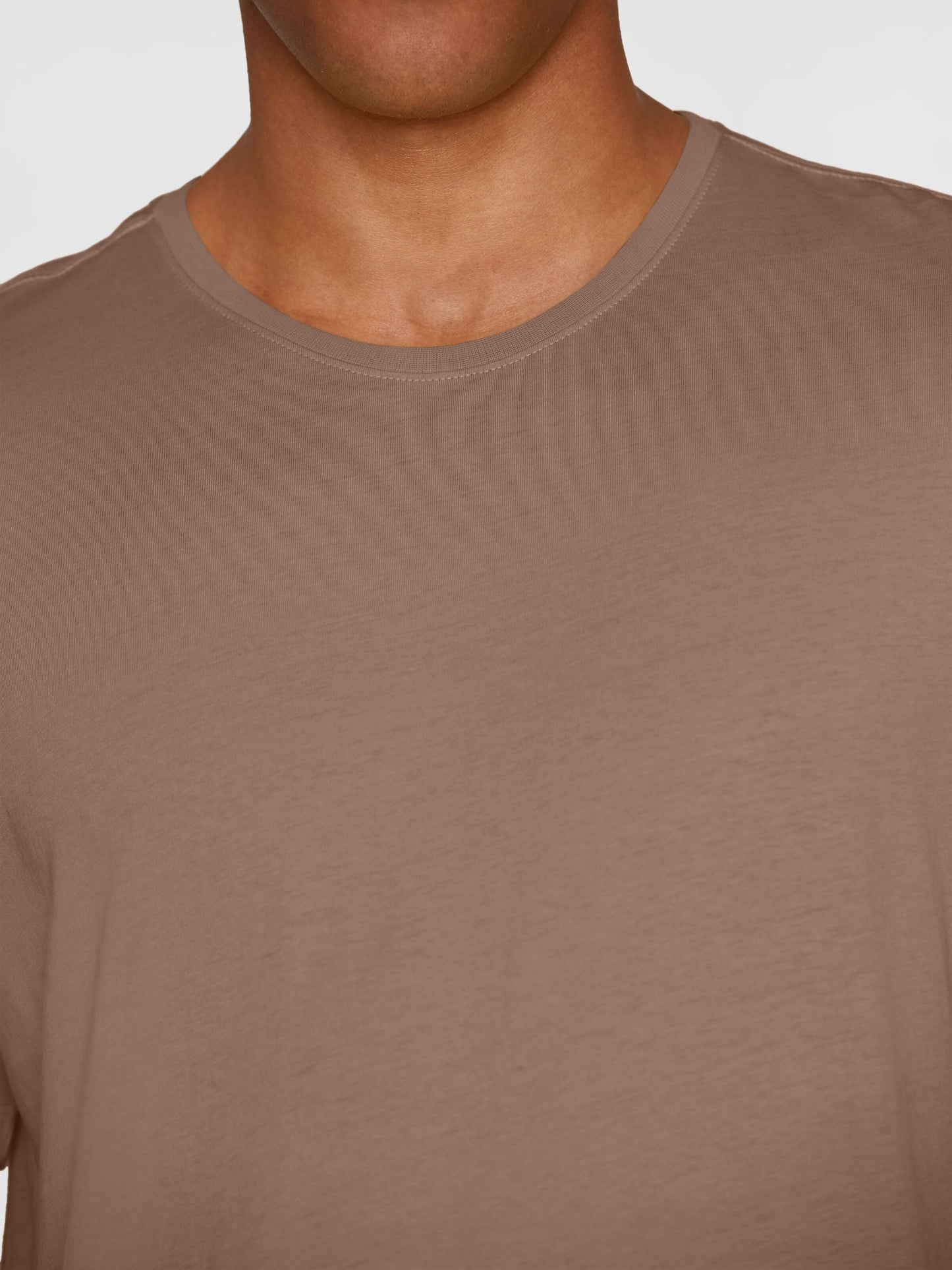 T-shirt en coton bio | marron "agnar basic t-shirt chocolate malt"